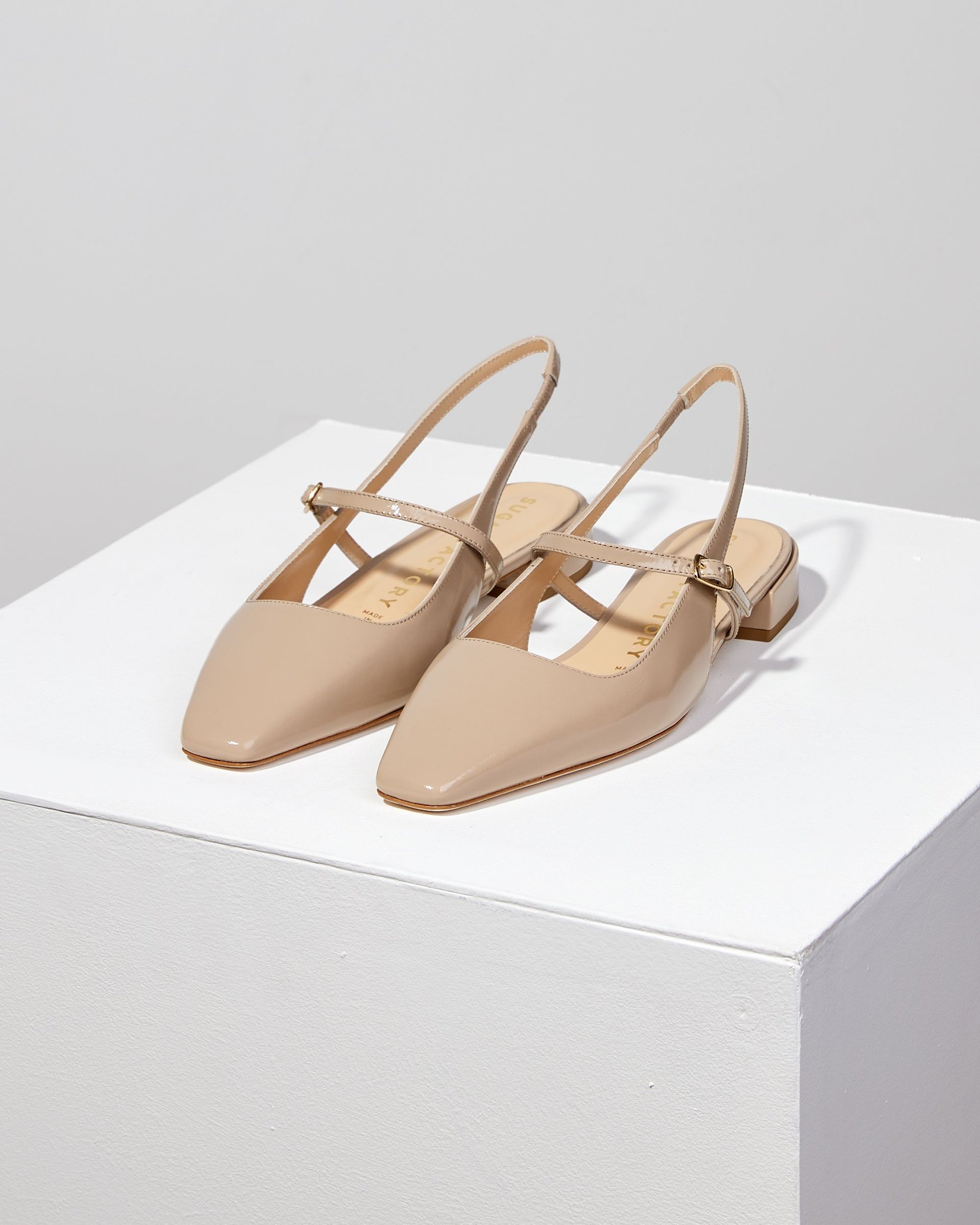 Бежевые кожаные туфли - Image 3 of 7