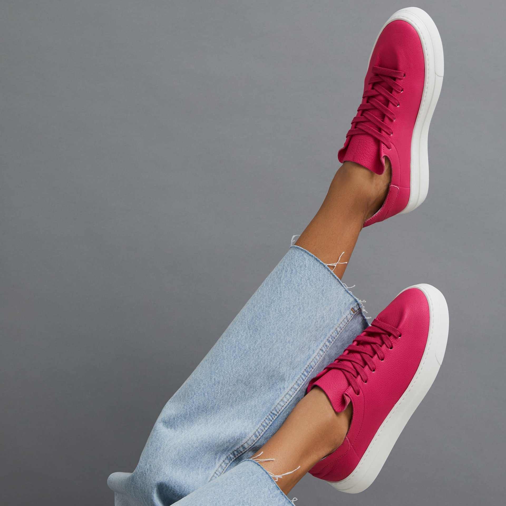 Розовые кожаные кеды - Image 5 of 5