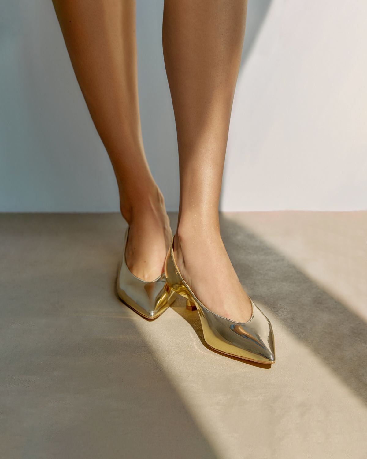 Золотые кожаные туфли - Image 6 of 6