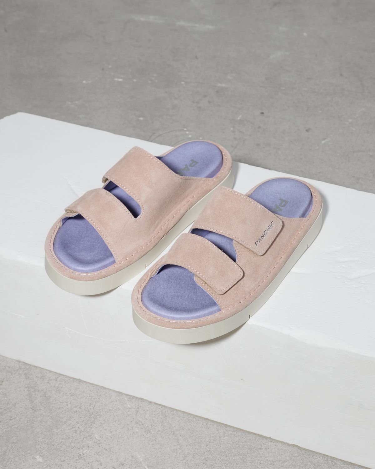 Светло-розовые замшевые шлепанцы - Image 3 of 6