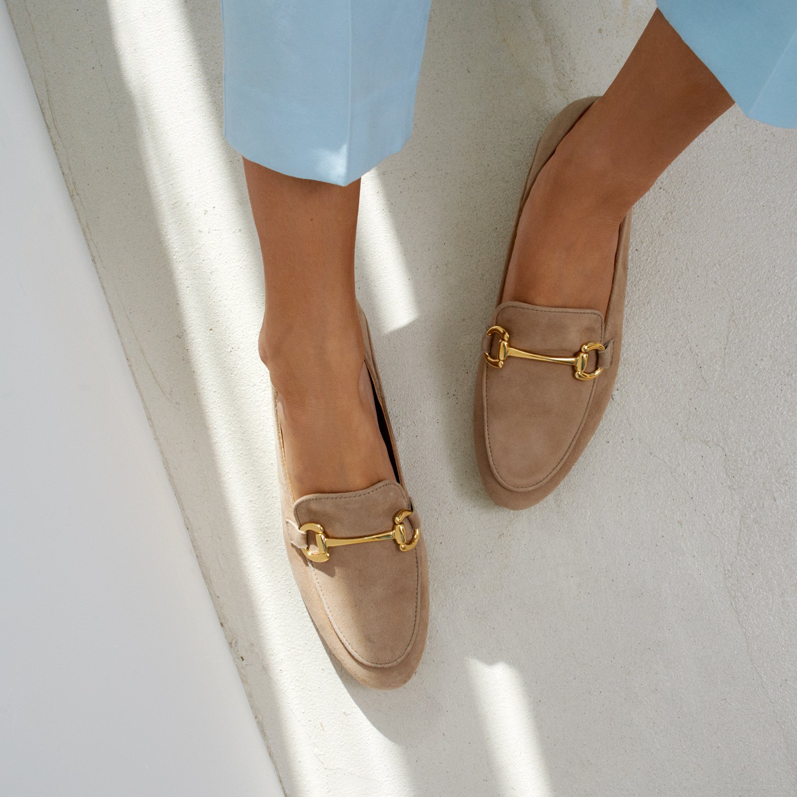 Бежевые замшевые лоферы - Image 5 of 5