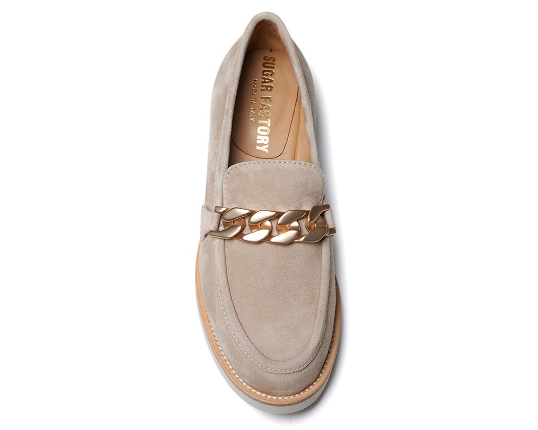 Бежевые замшевые лоферы - Image 4 of 5