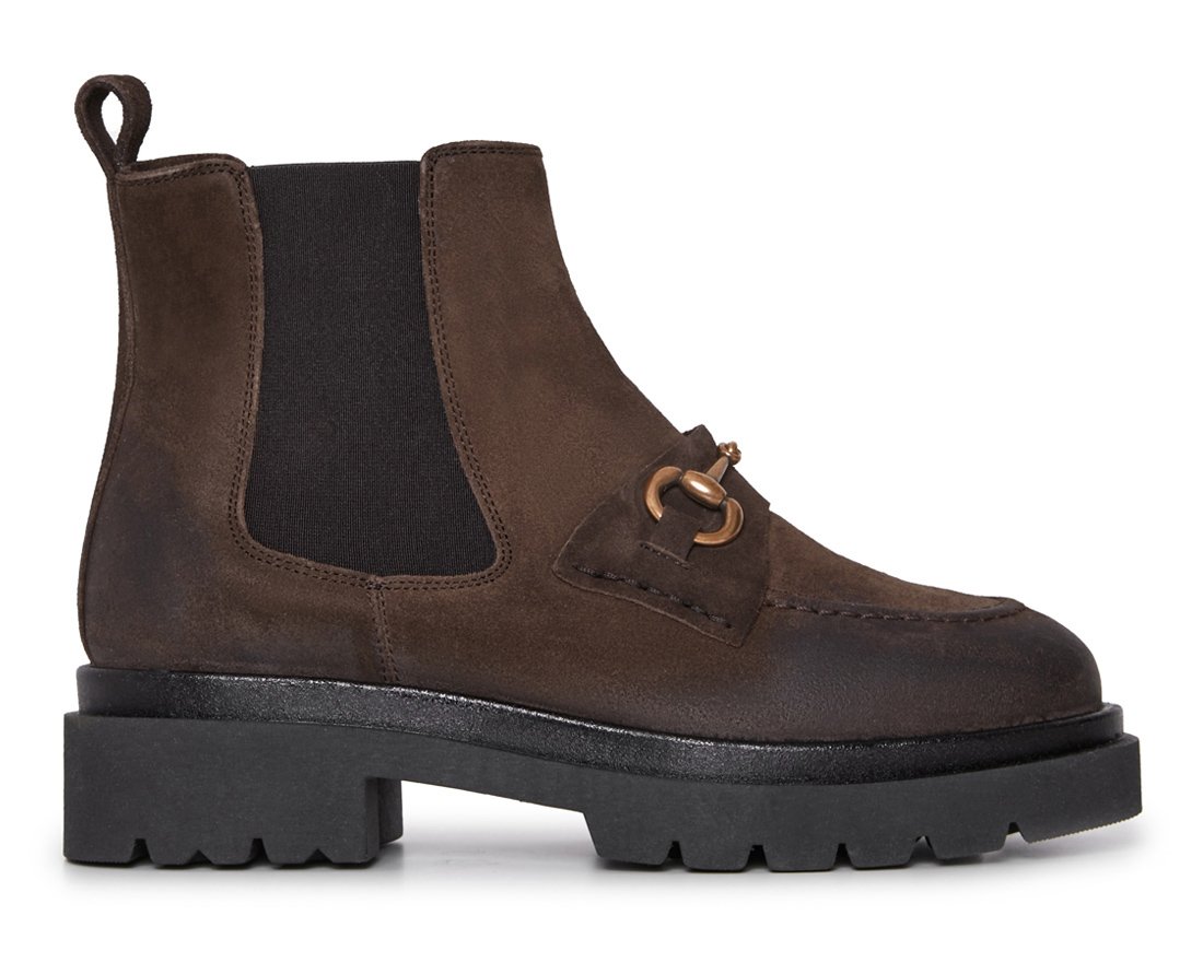 Темно-коричневые замшевые челси - Main image