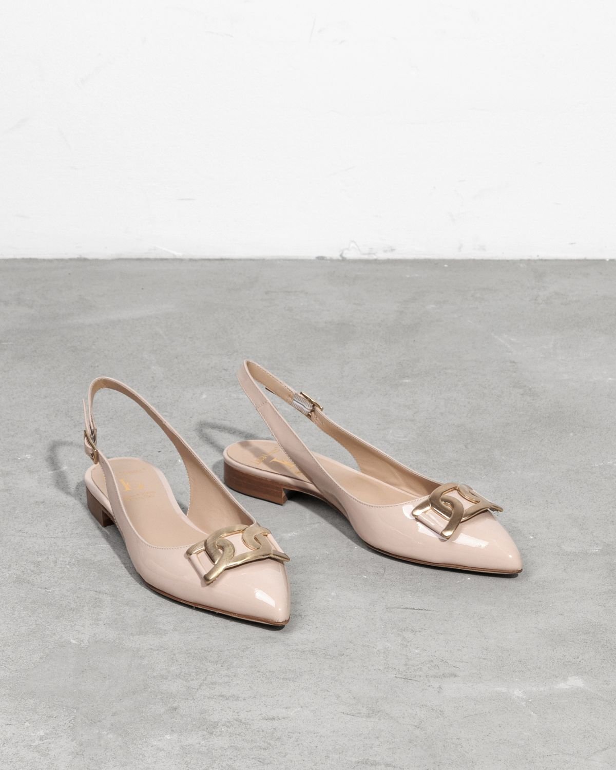 Бежевые кожаные туфли - Image 3 of 4