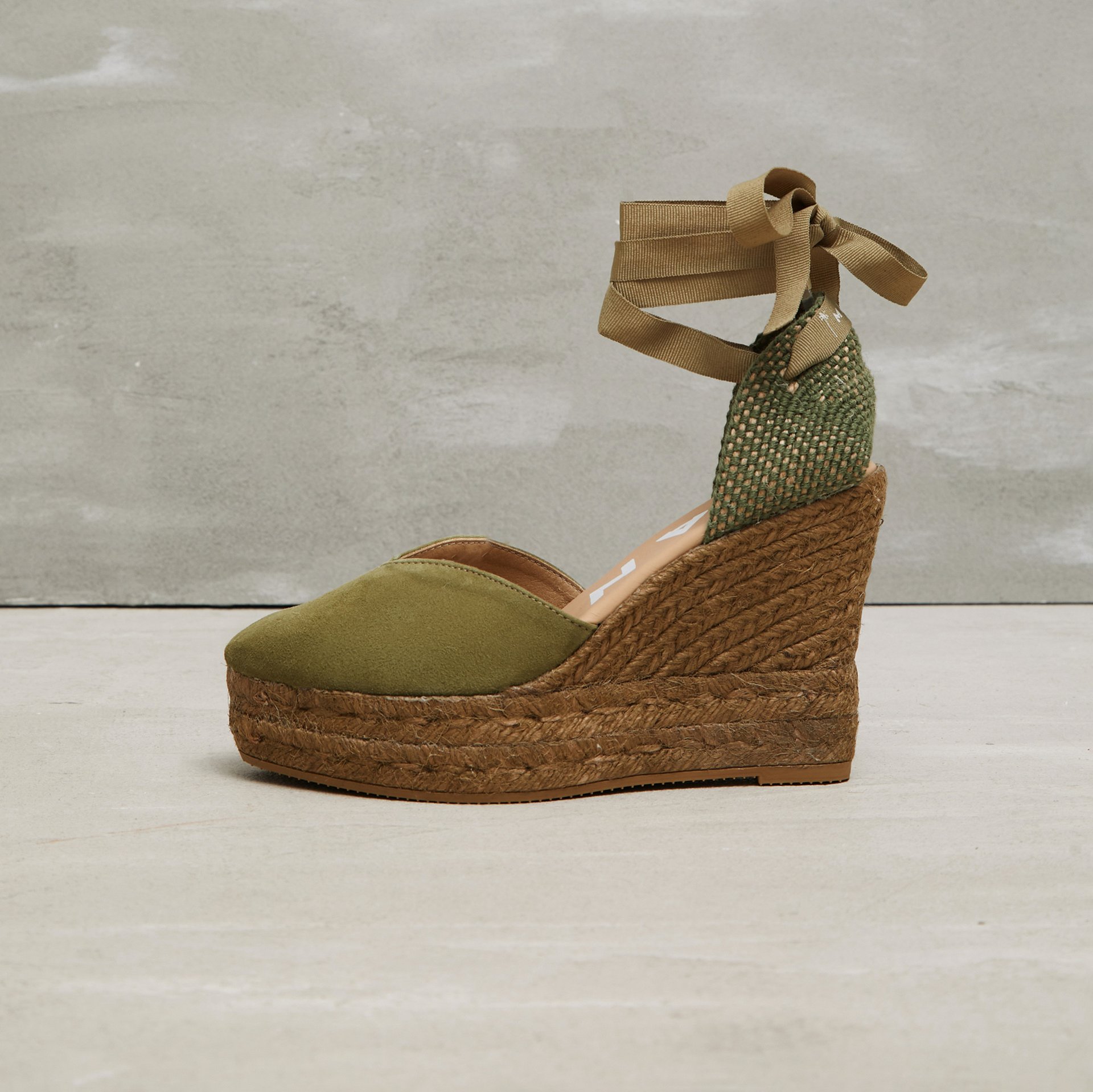 Оливковые замшевые эспадрильи - Main image