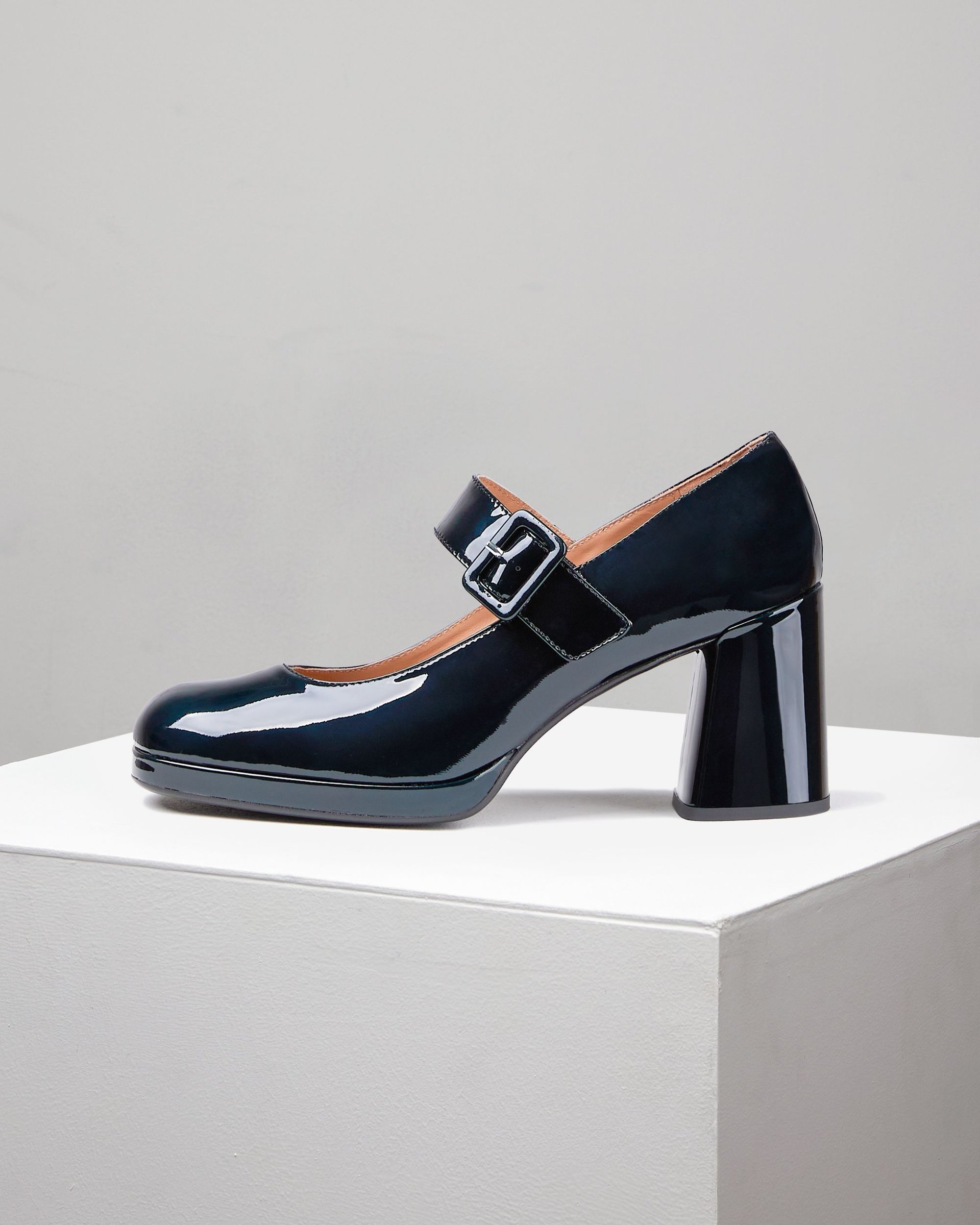 Темно-бирюзовые кожаные туфли - Main image