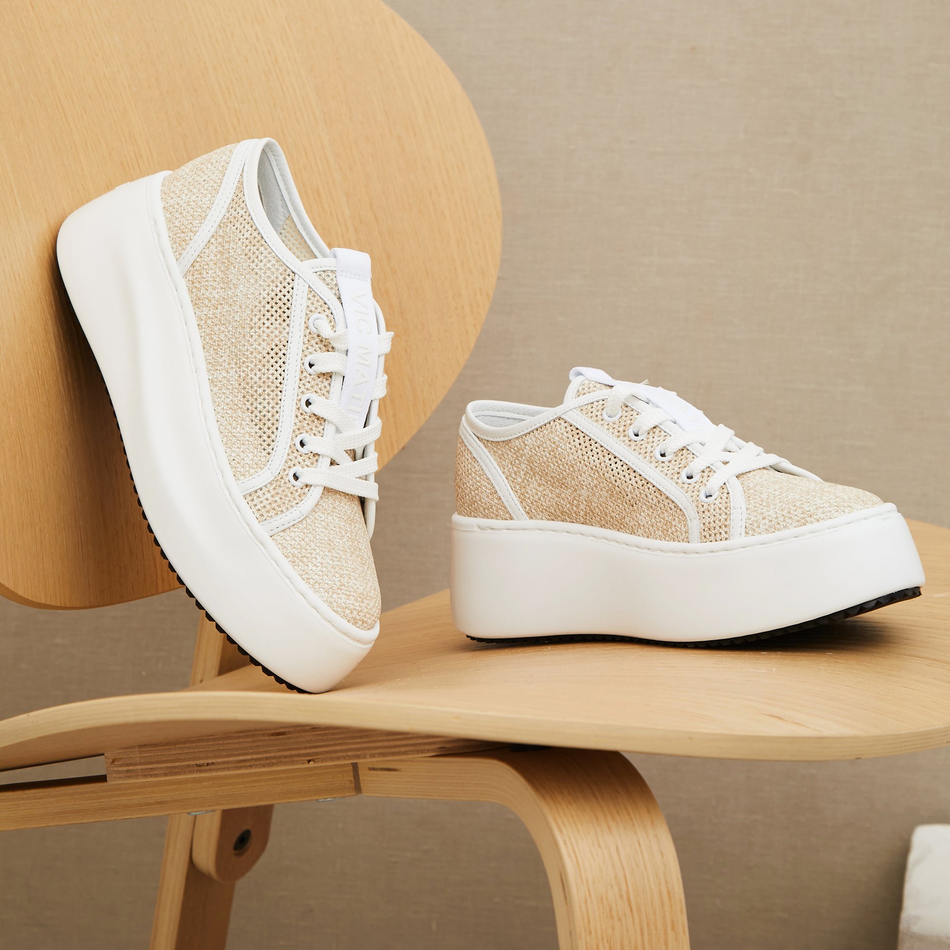 Бежевые текстильные кеды - Image 3 of 5