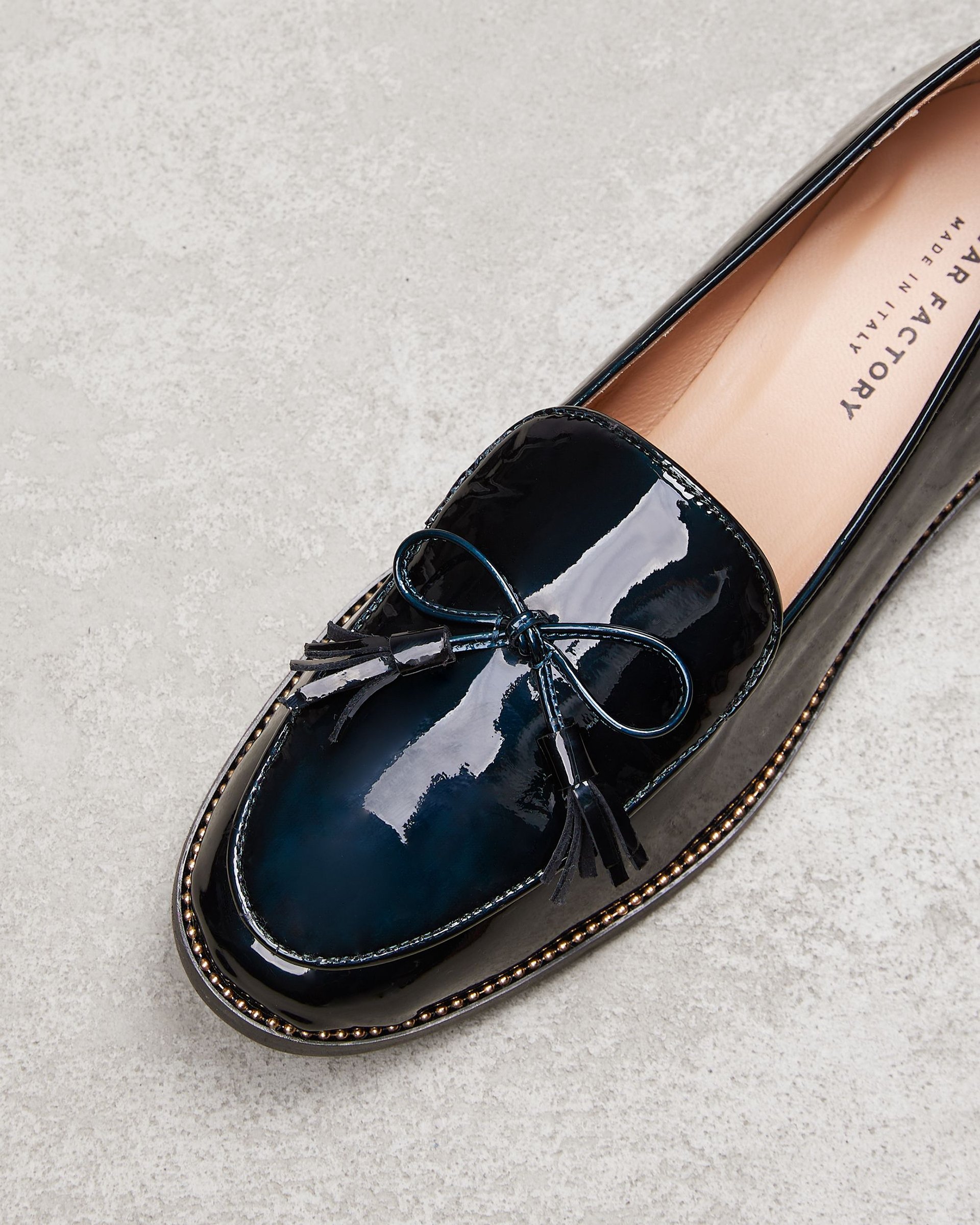 Темно-бирюзовые кожаные лоферы - Image 3 of 3