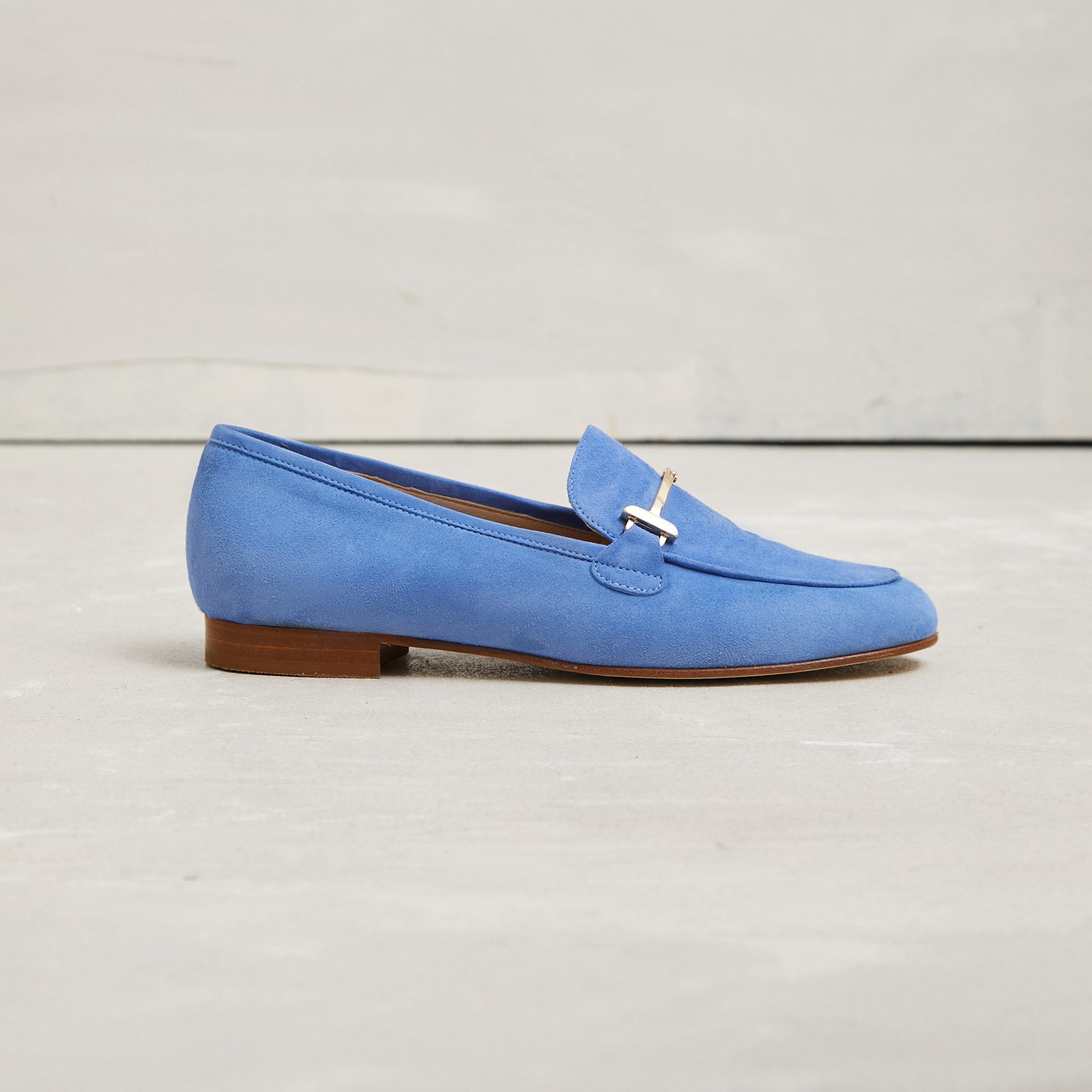 Синие замшевые лоферы - Main image
