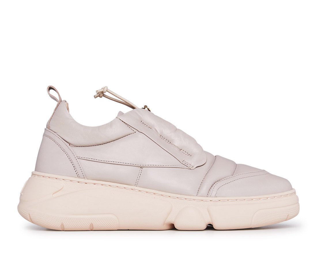 Бежевые кожаные кроссовки - Main image