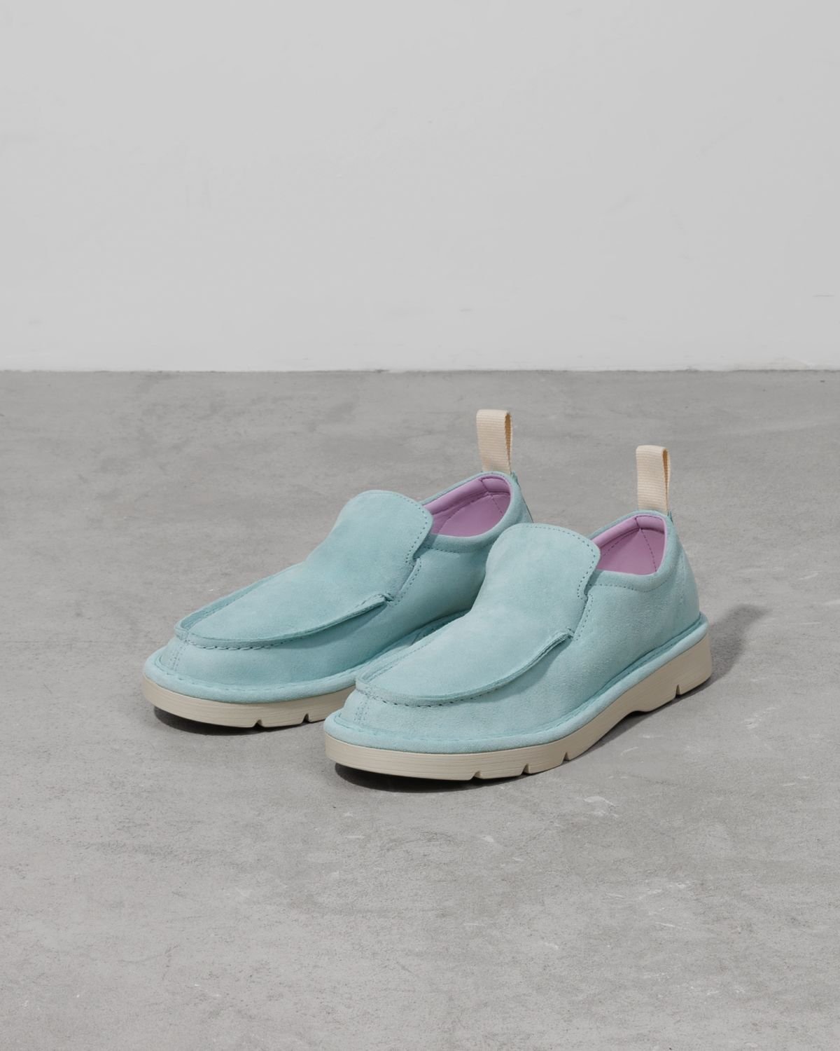 Светло-бирюзовые замшевые мокасины - Image 3 of 6