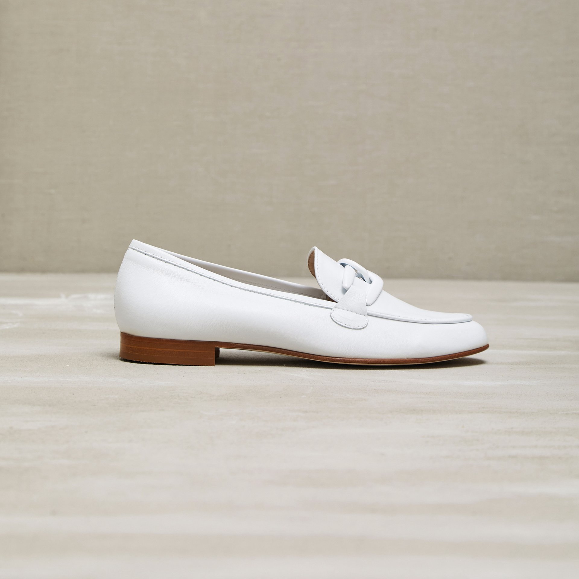 Белые кожаные лоферы - Main image