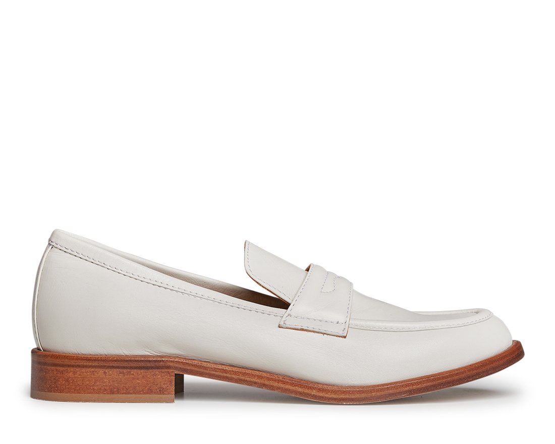 Белые кожаные лоферы - Main image
