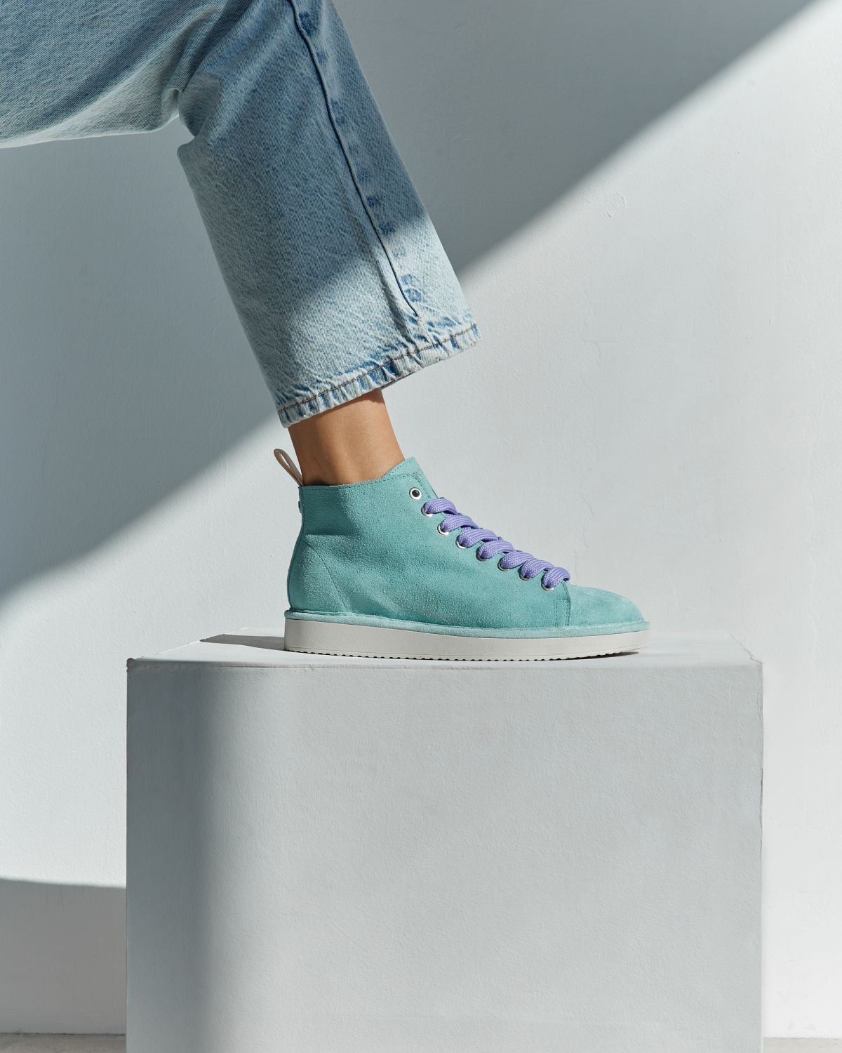 Светло-бирюзовые замшевые кеды - Image 5 of 7