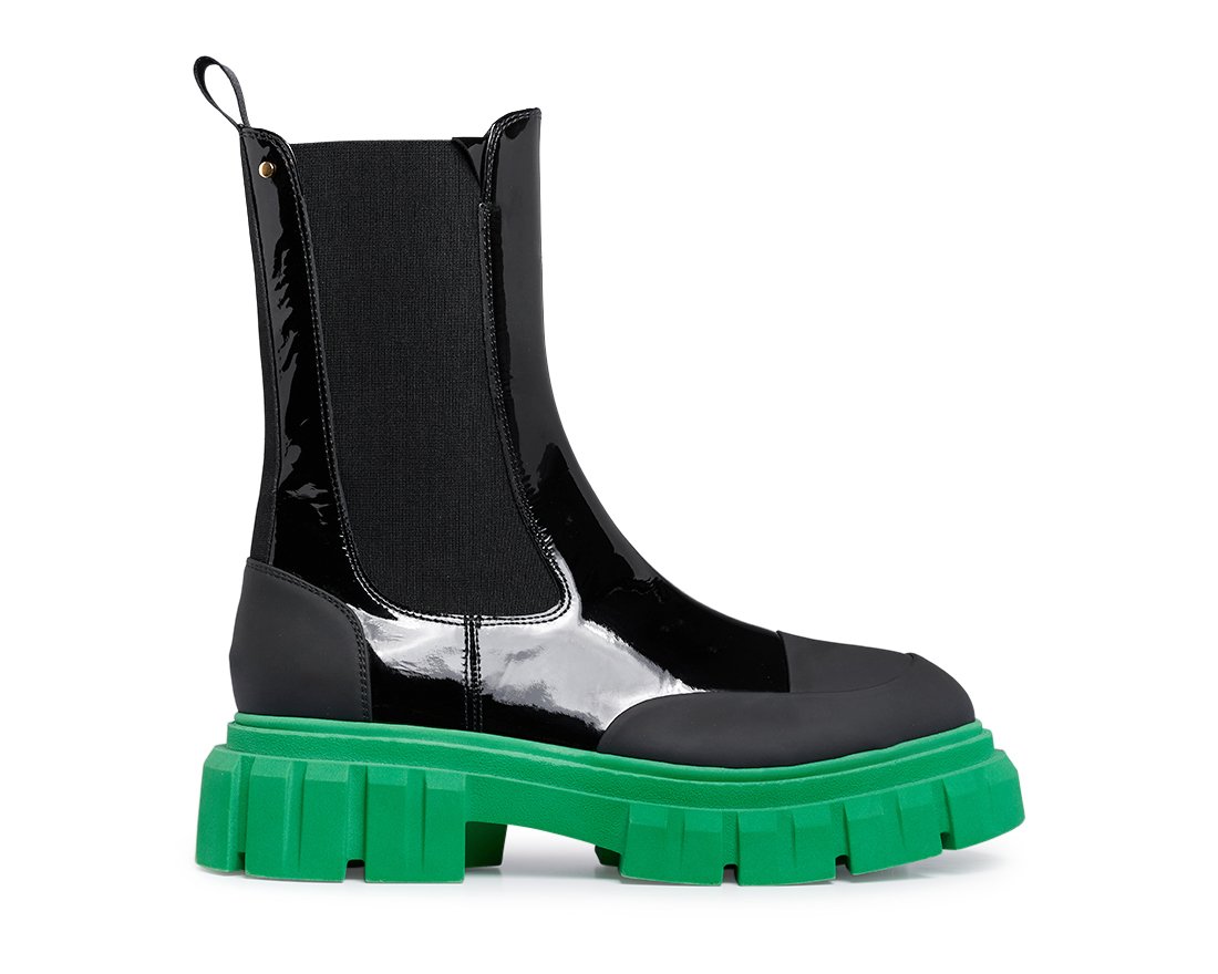 Черные кожаные челси - Main image