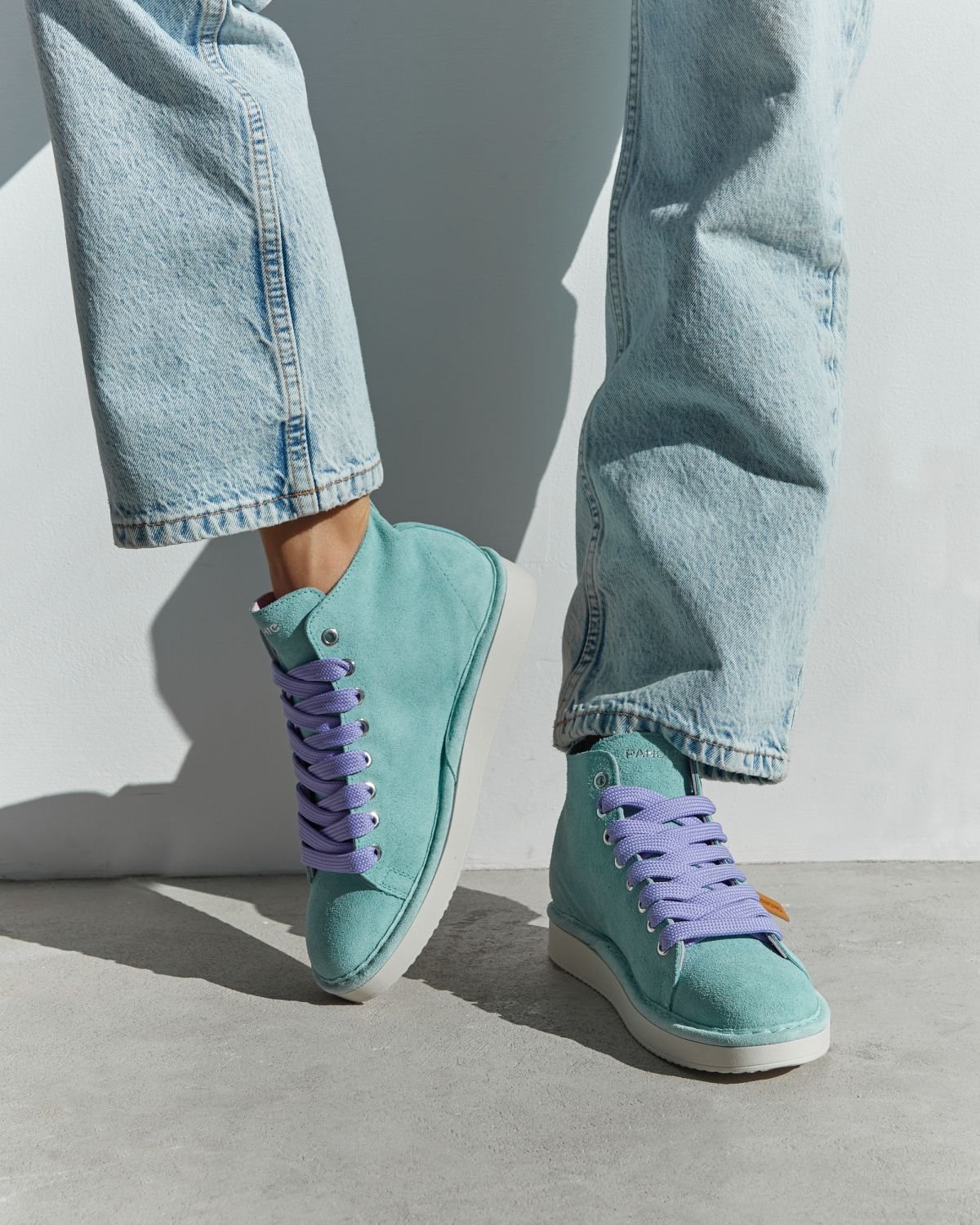 Светло-бирюзовые замшевые кеды - Image 7 of 7