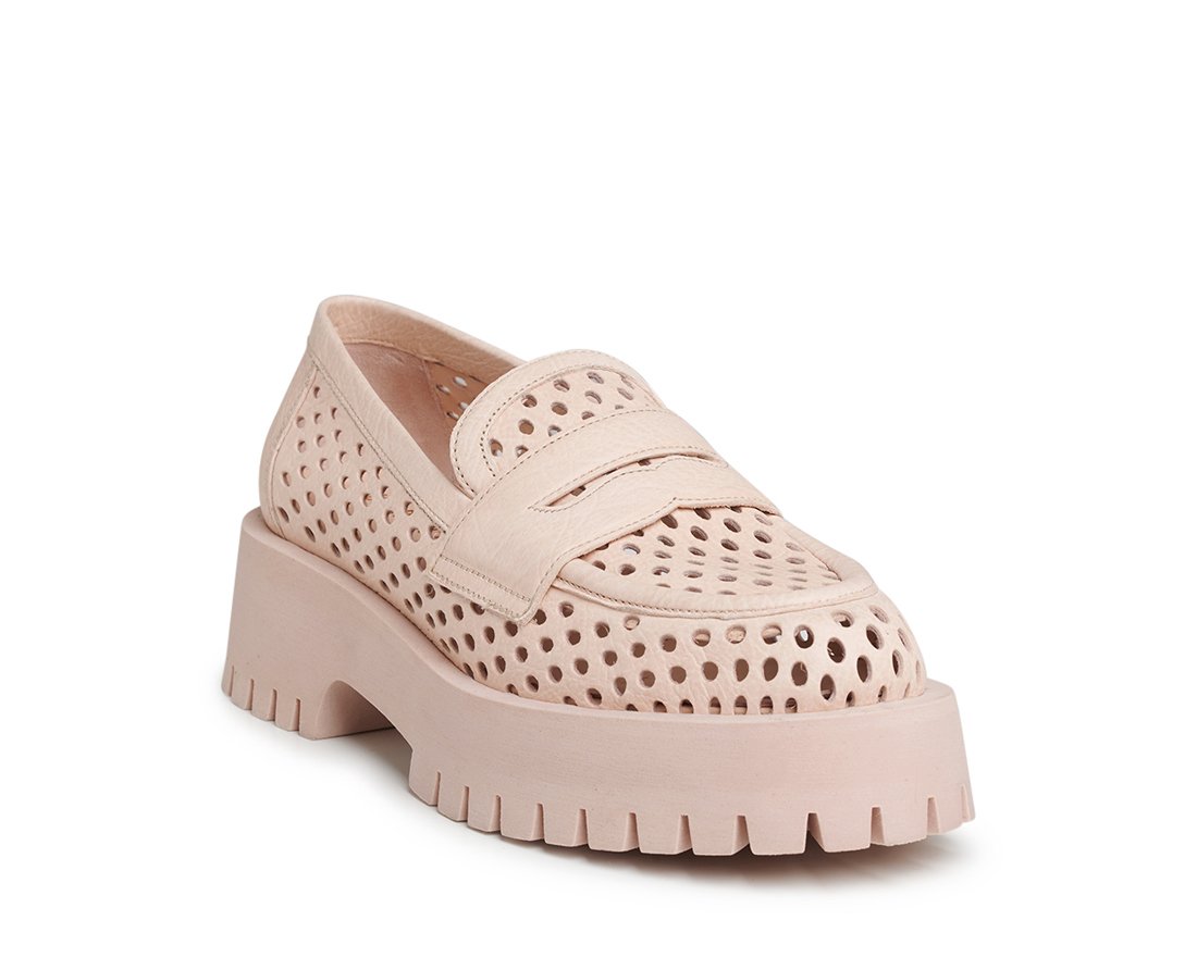 Бежевые кожаные лоферы - Image 2 of 5