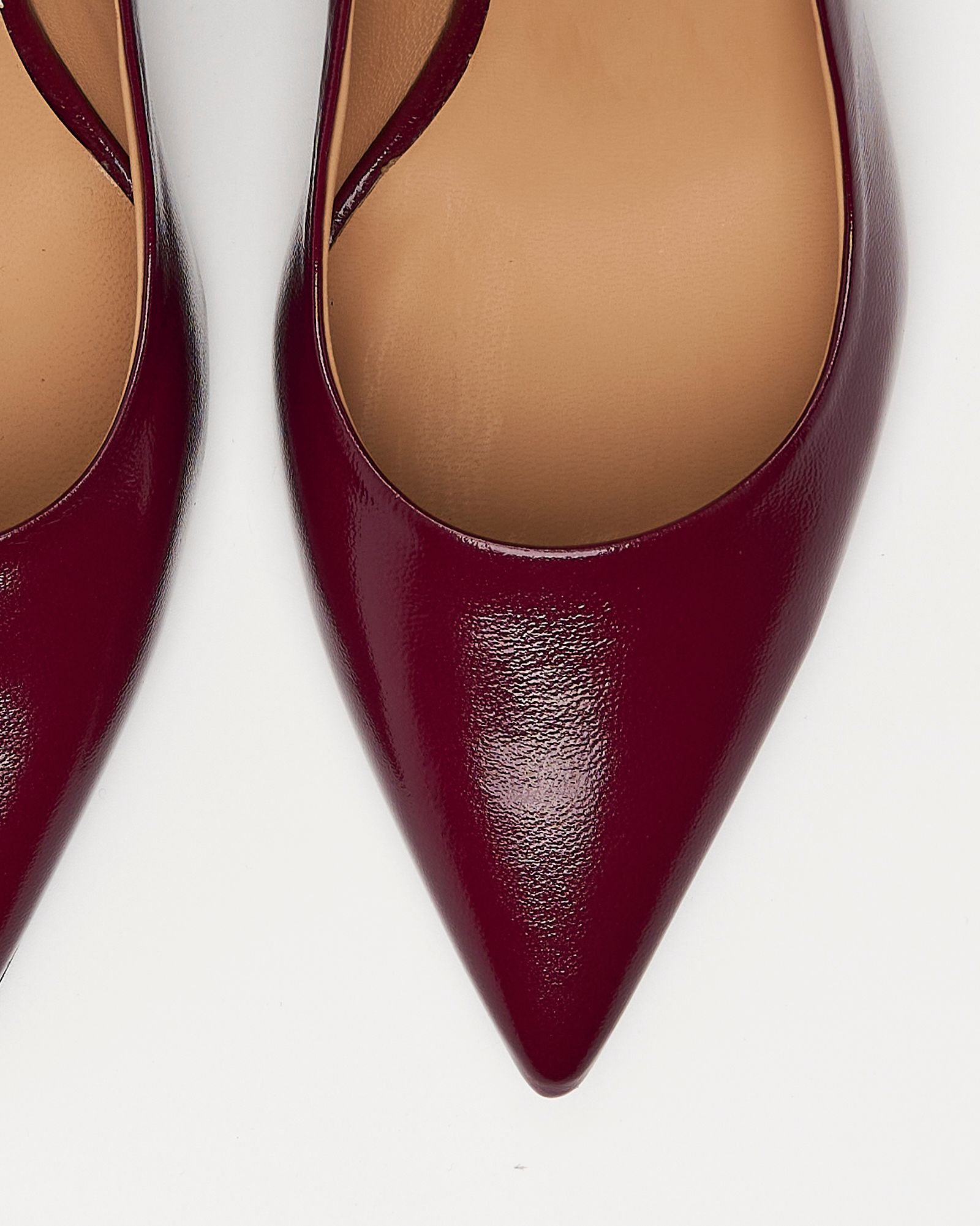 Бордовые кожаные туфли - Image 4 of 5