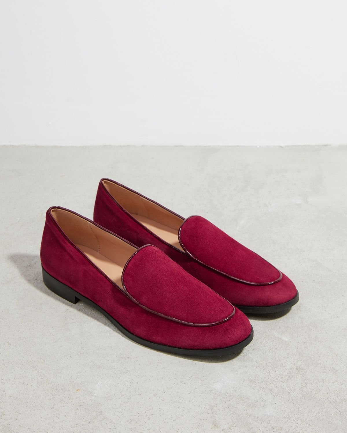 Бордовые замшевые лоферы - Image 2 of 4