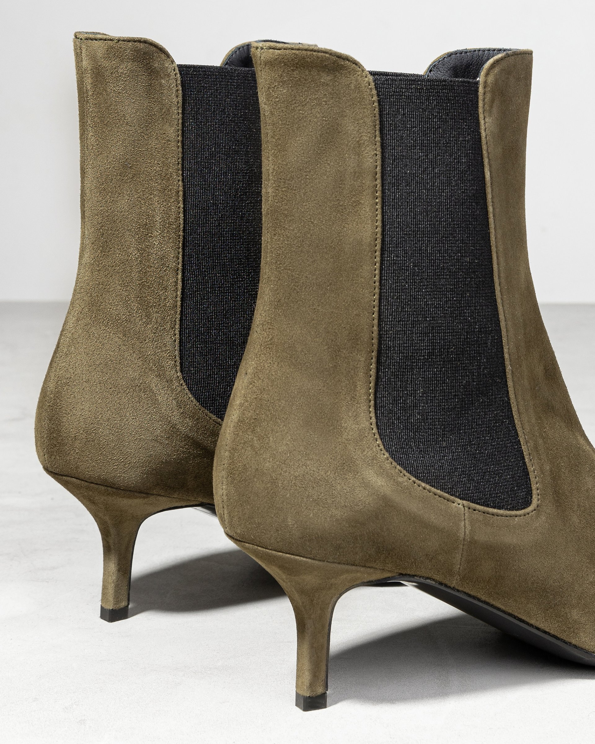 Замшевые ботильоны цвета хаки - Image 4 of 4