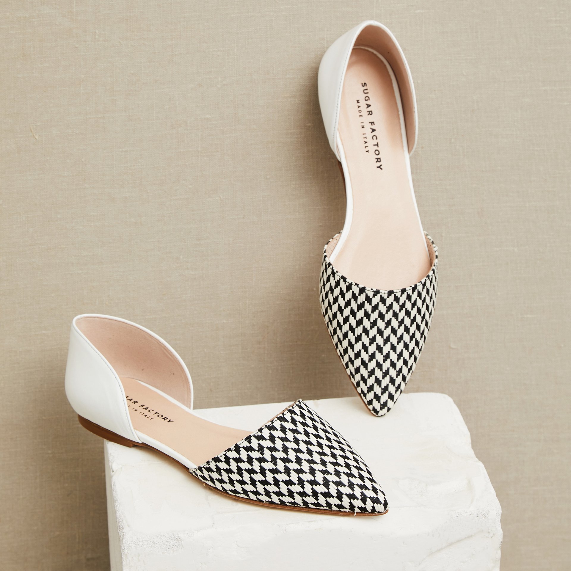 Белые кожаные балетки - Main image