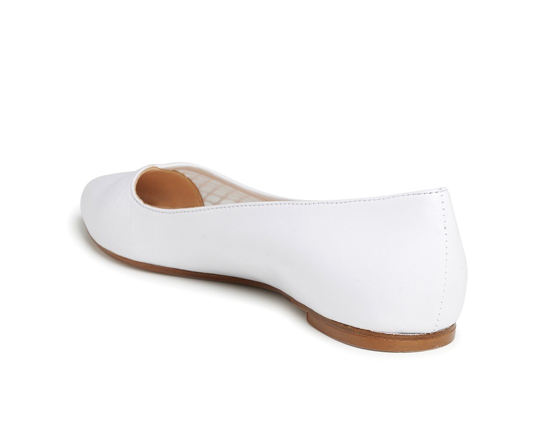 Белые кожаные балетки - Image 3 of 5