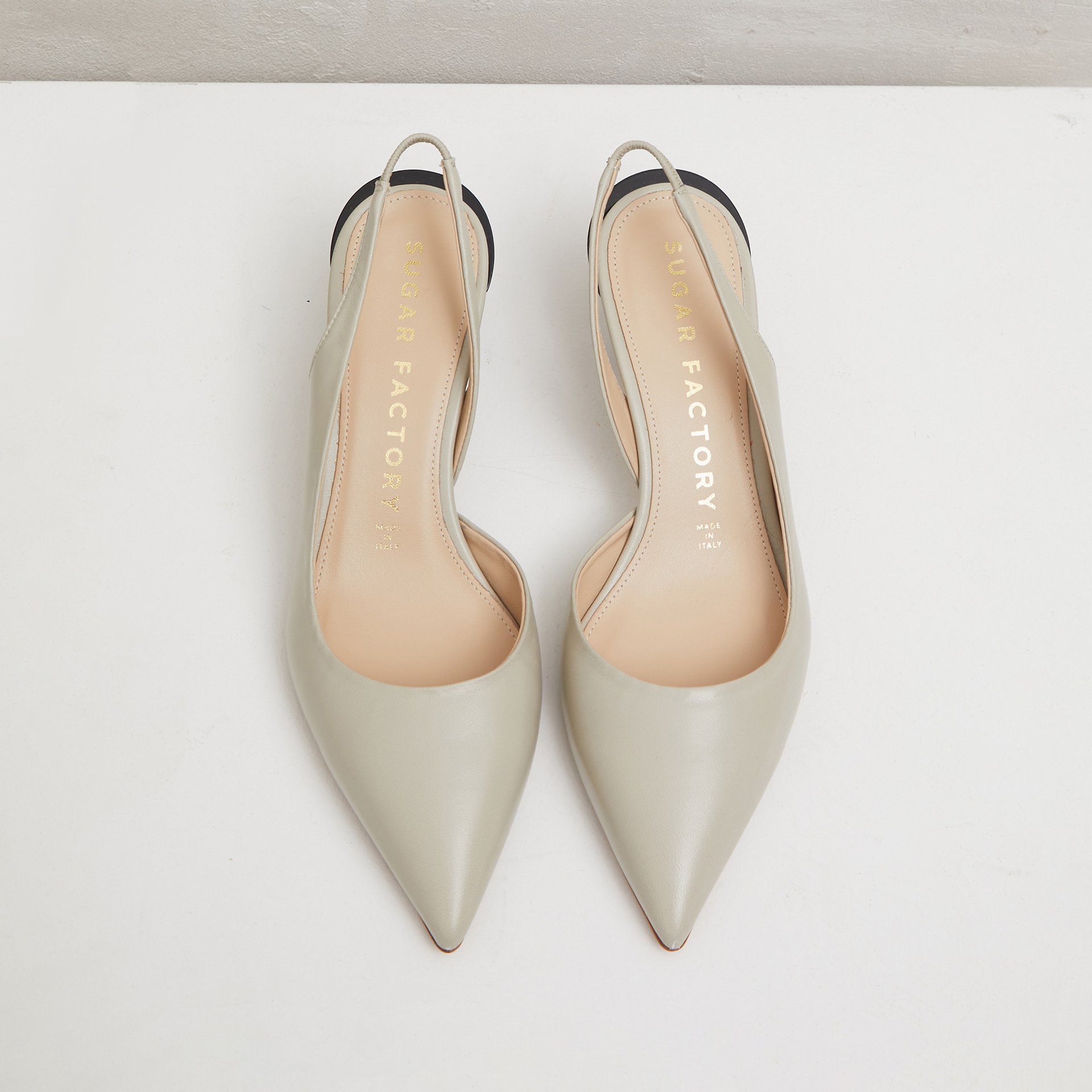 Серо-бежевые кожаные туфли - Image 2 of 5