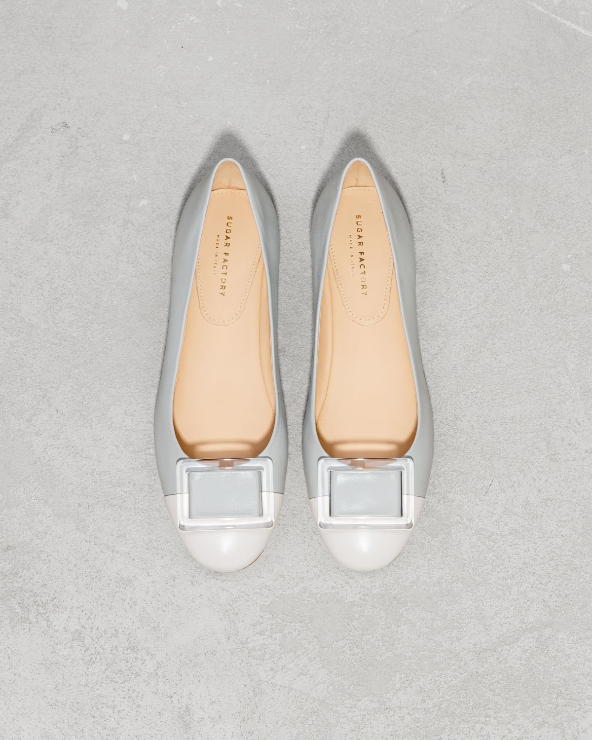 Светло-голубые кожаные балетки - Image 2 of 4