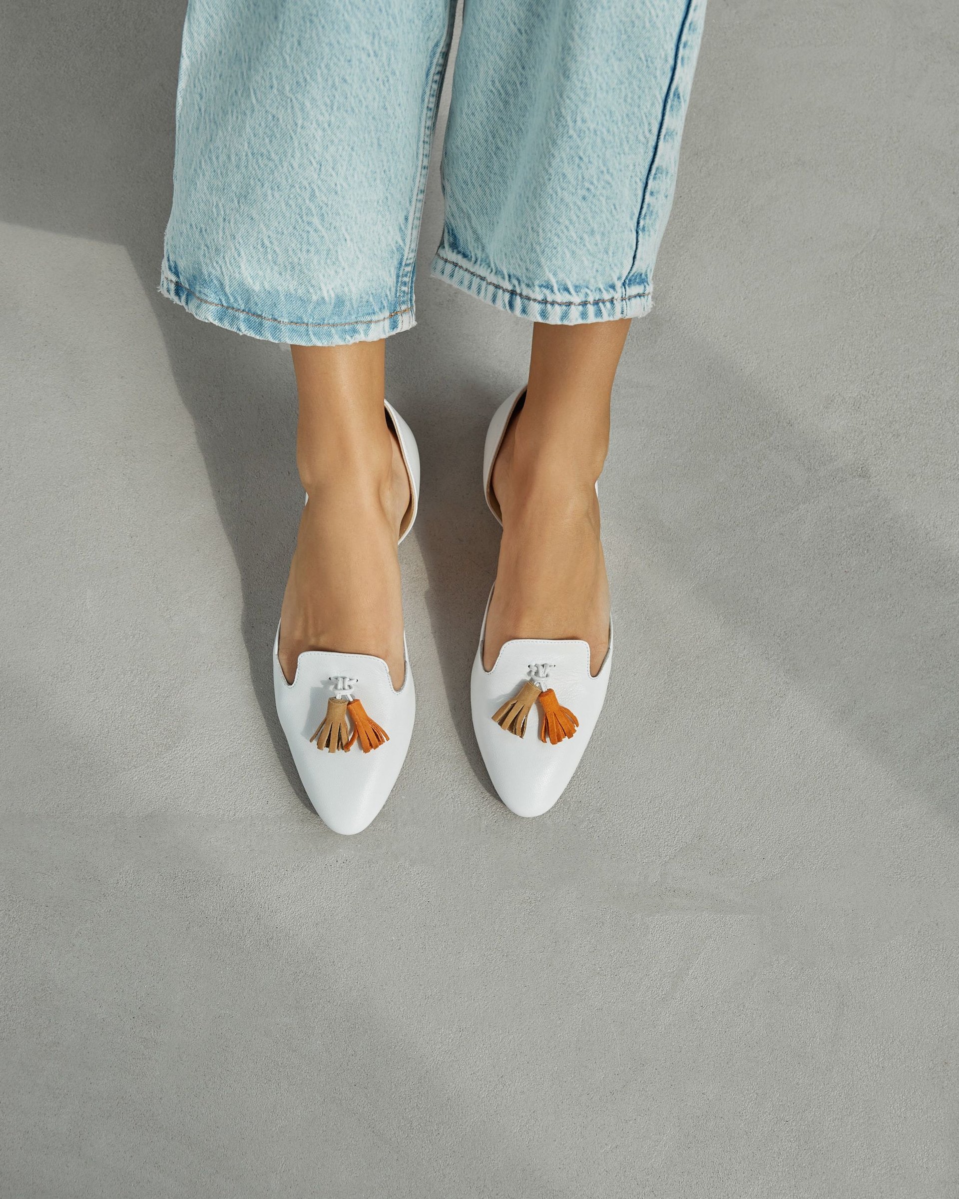 Белые кожаные балетки - Image 6 of 6