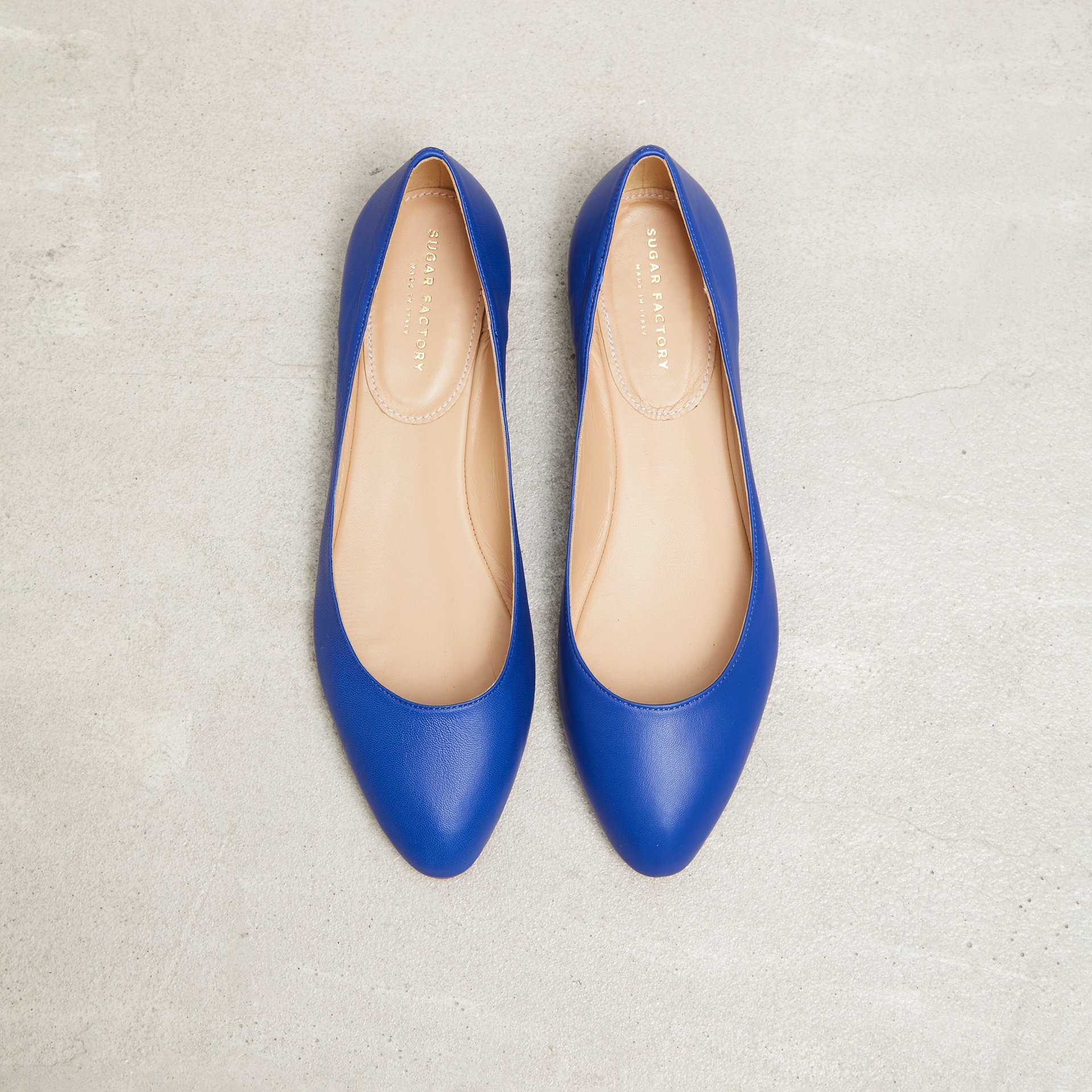 Синие кожаные балетки - Image 2 of 5