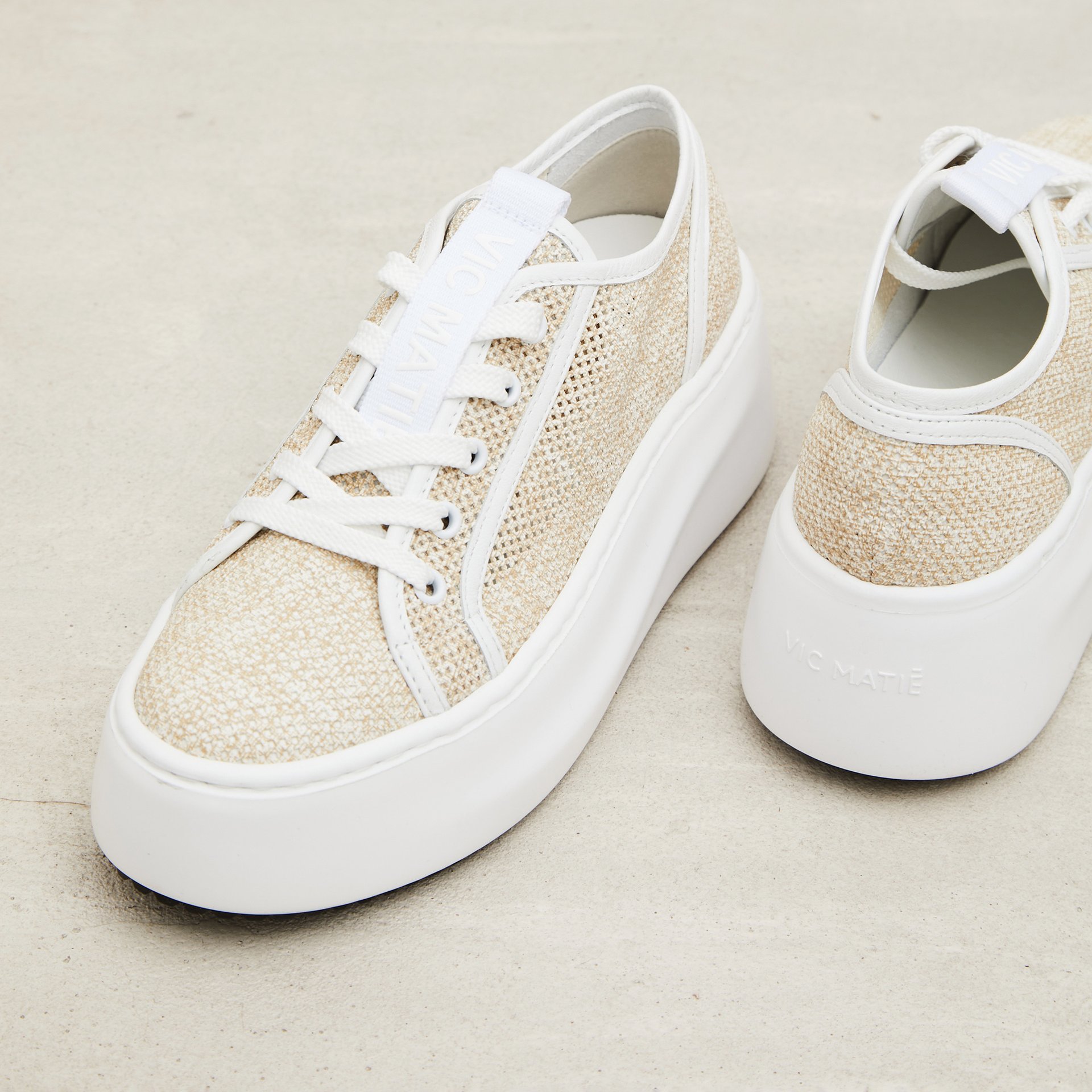 Бежевые текстильные кеды - Image 2 of 5