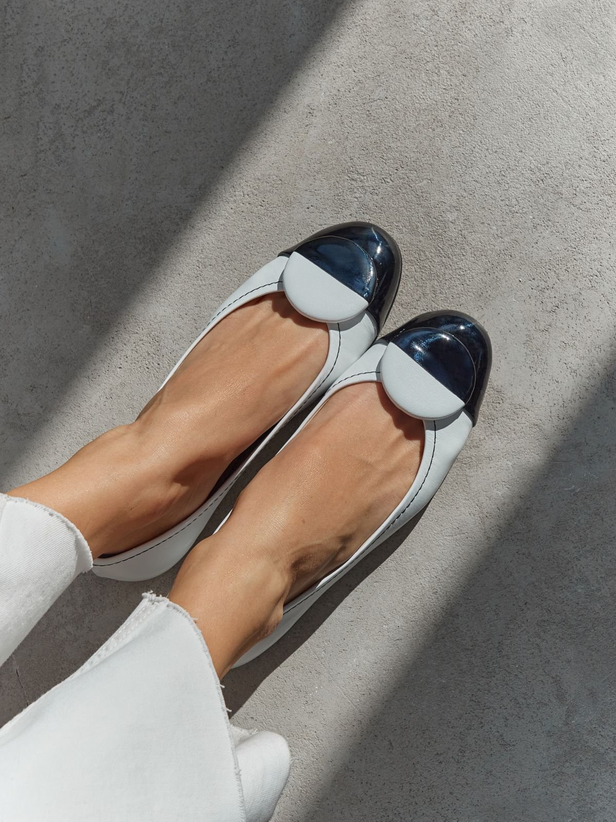 Белые кожаные балетки - Image 5 of 6