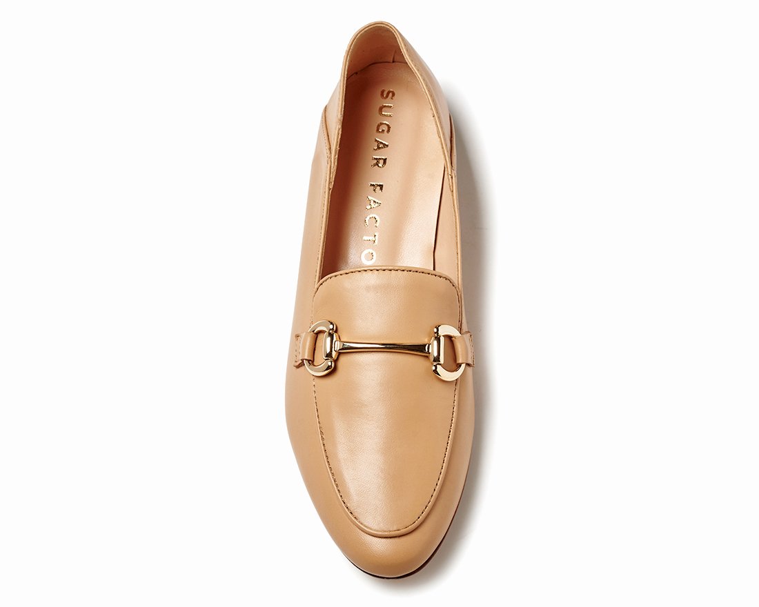 Бежевые кожаные лоферы - Image 4 of 5