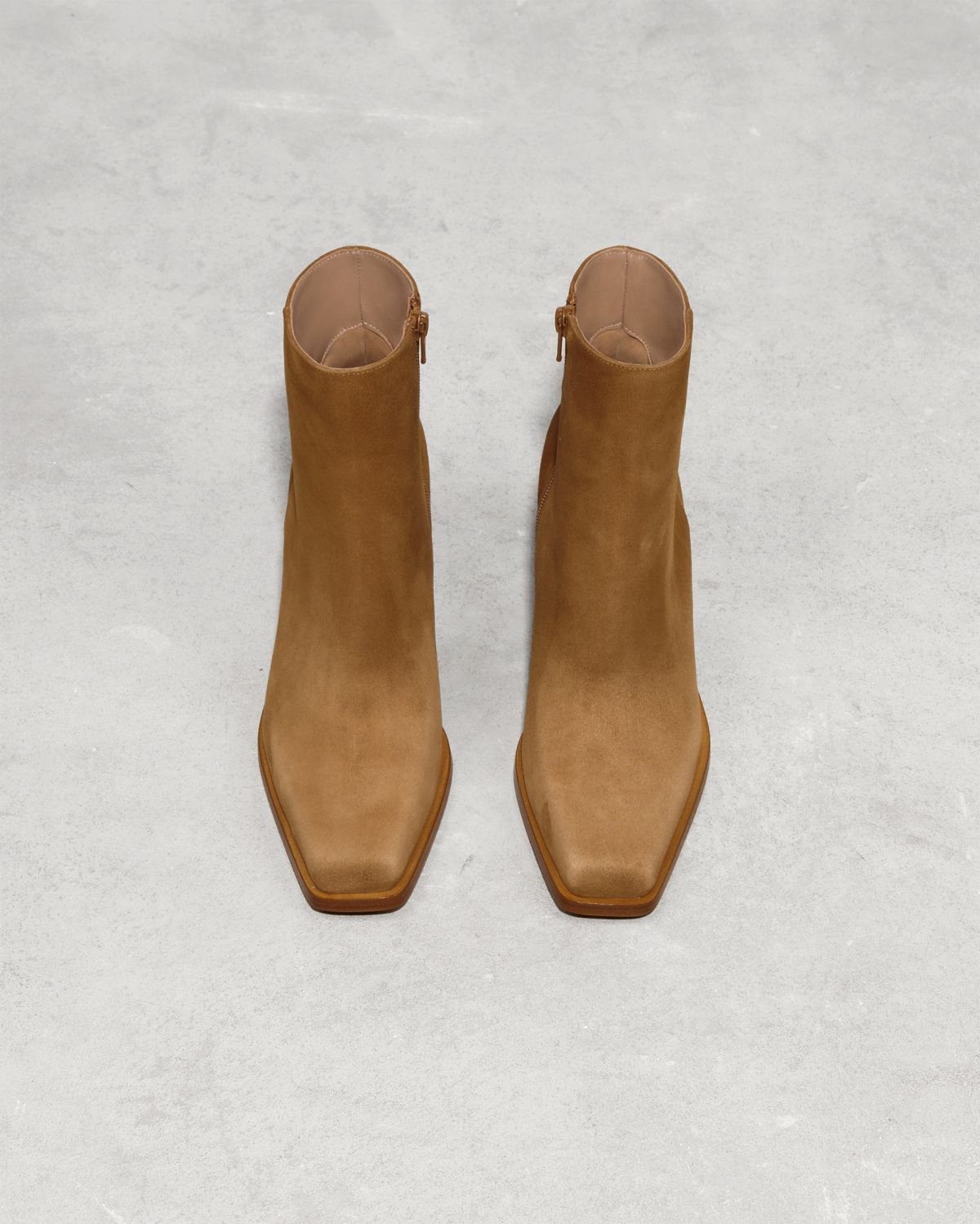 Светло-коричневые замшевые ботильоны - Image 2 of 7