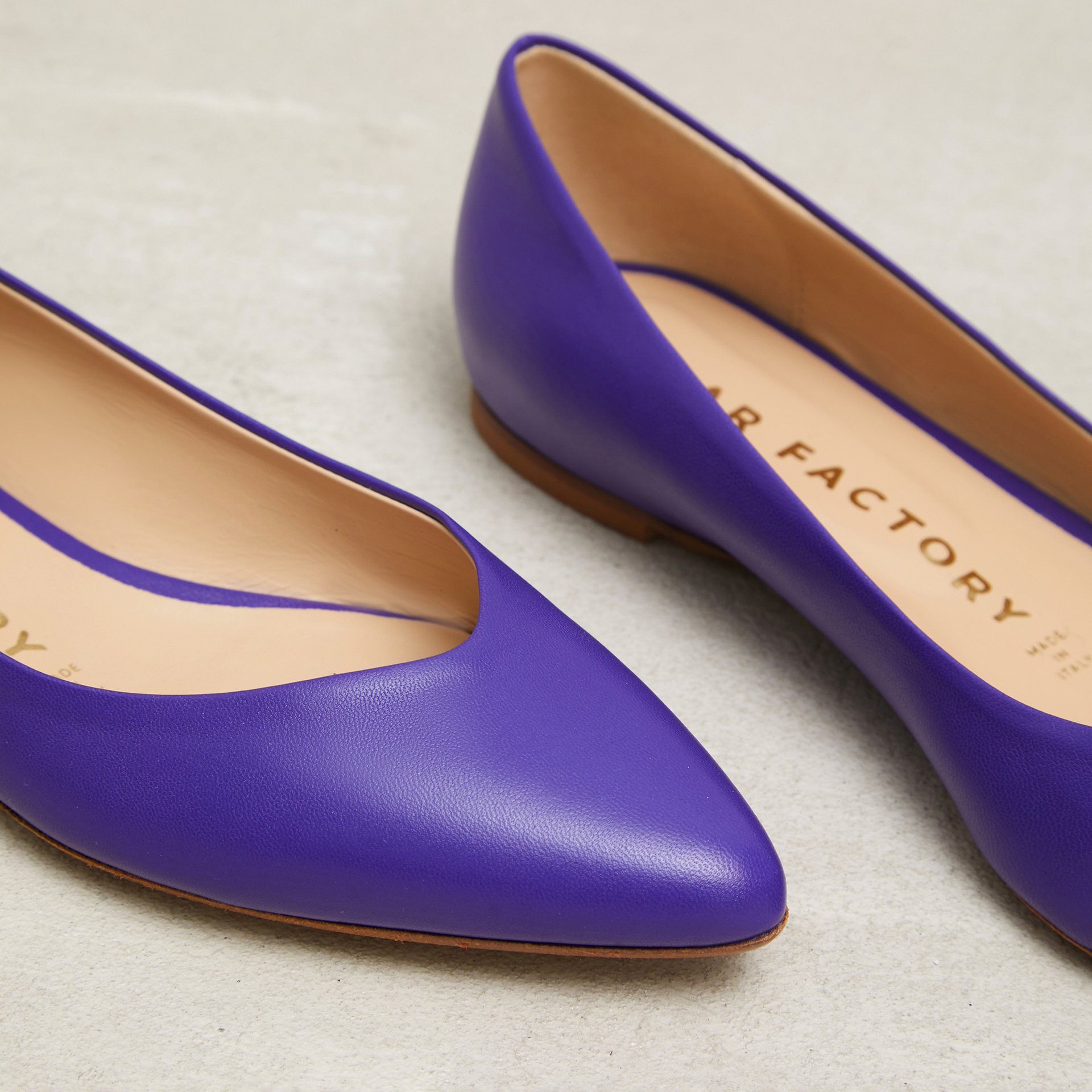 Фиолетовые кожаные балетки - Image 3 of 5
