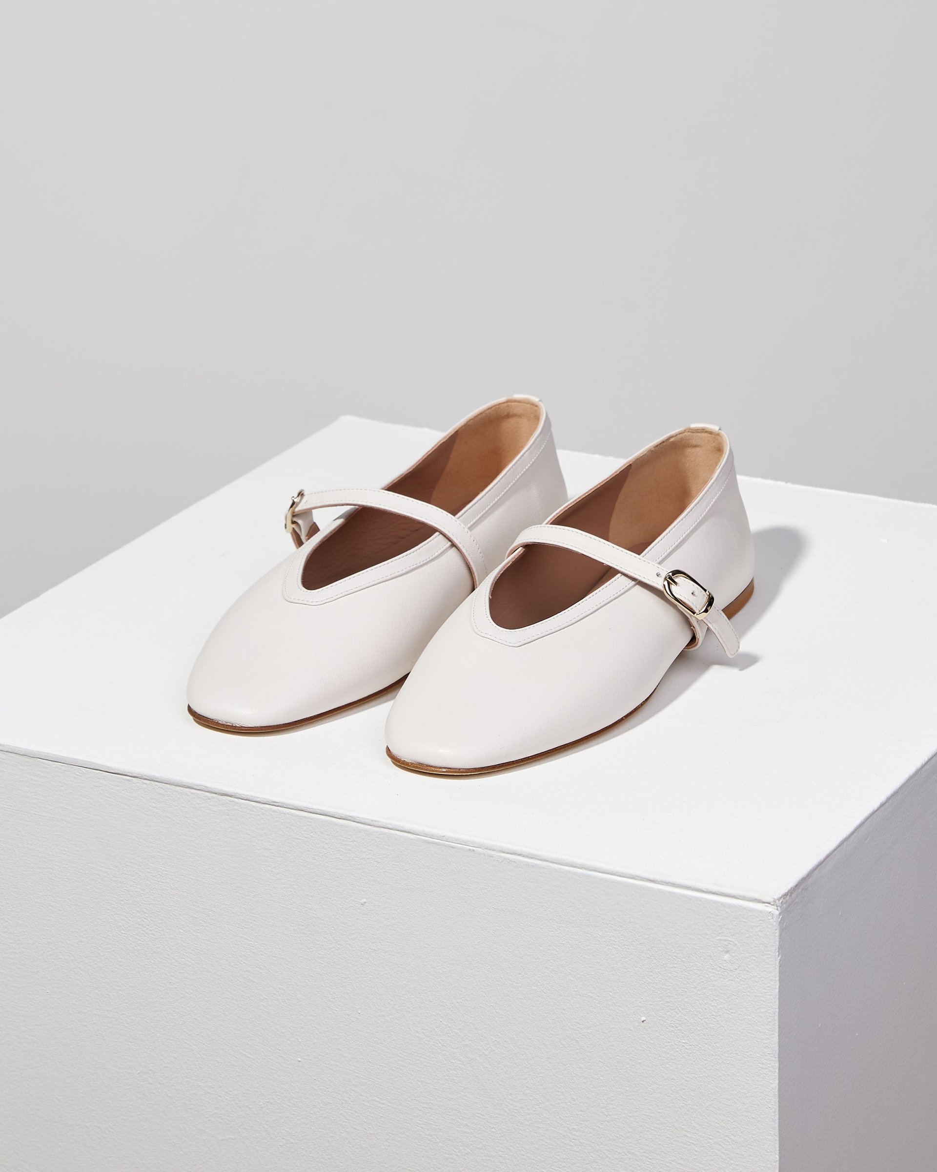 Белые кожаные балетки - Image 3 of 6