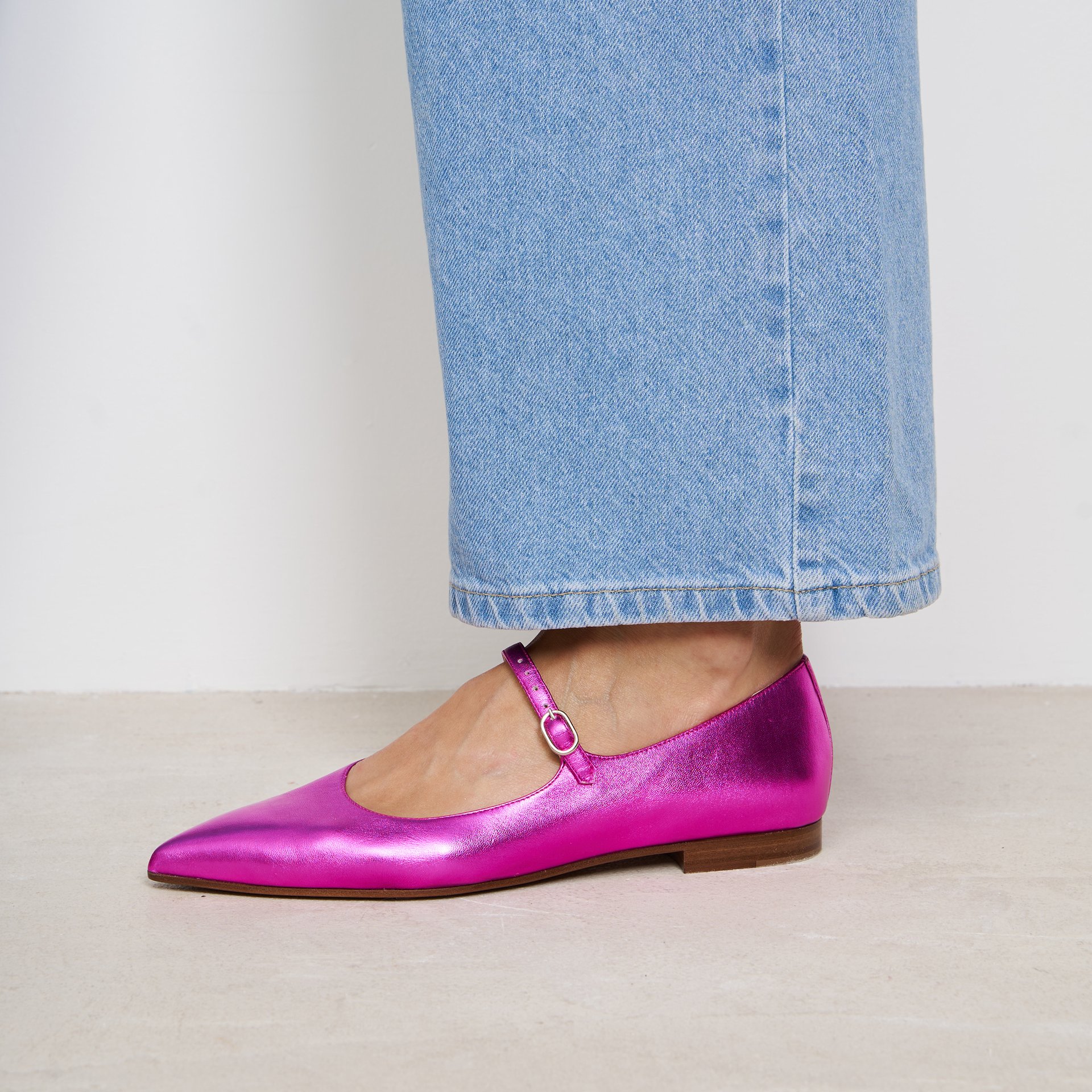 Блестящие розовые балетки - Image 4 of 6