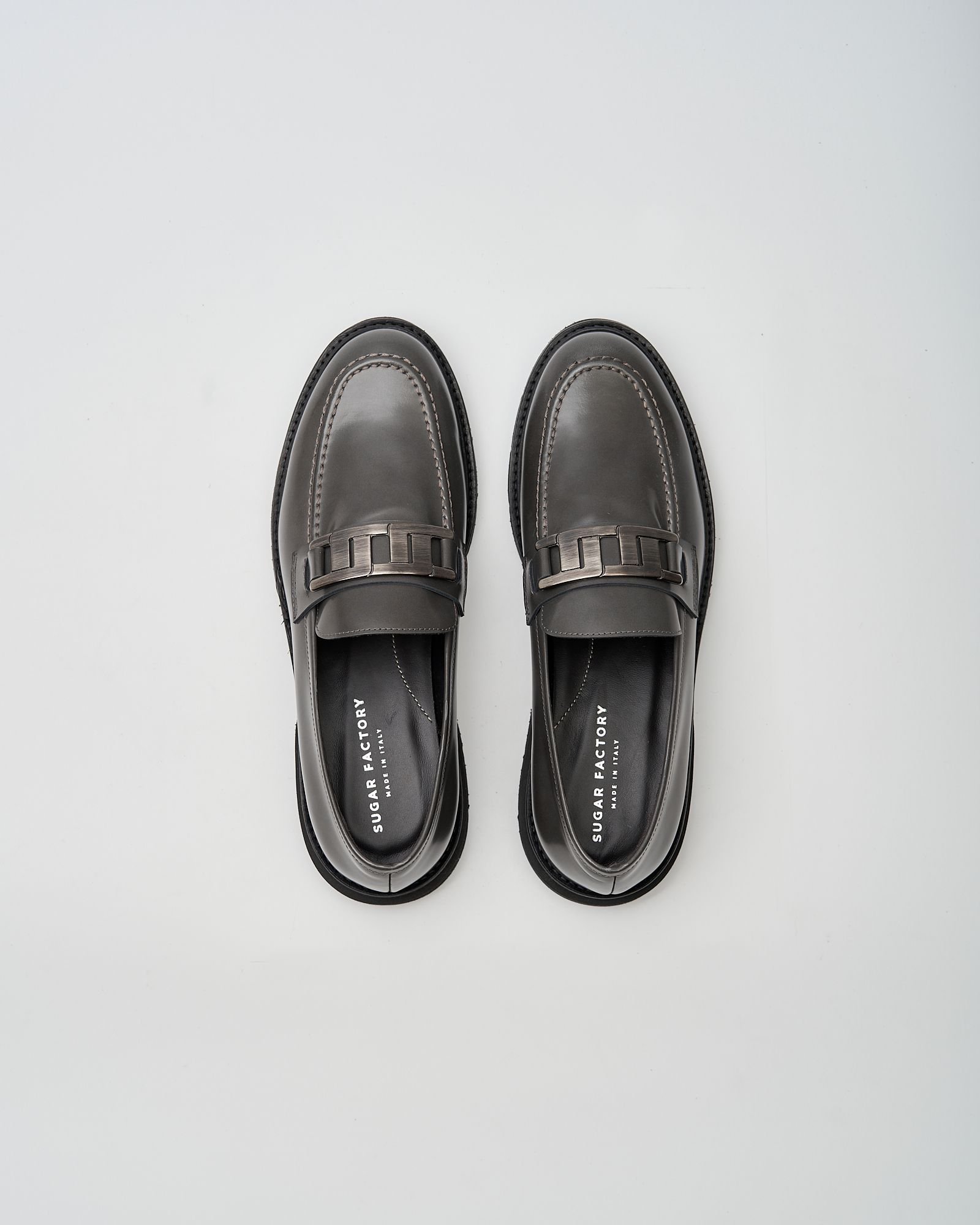 Серые кожаные лоферы - Image 5 of 7