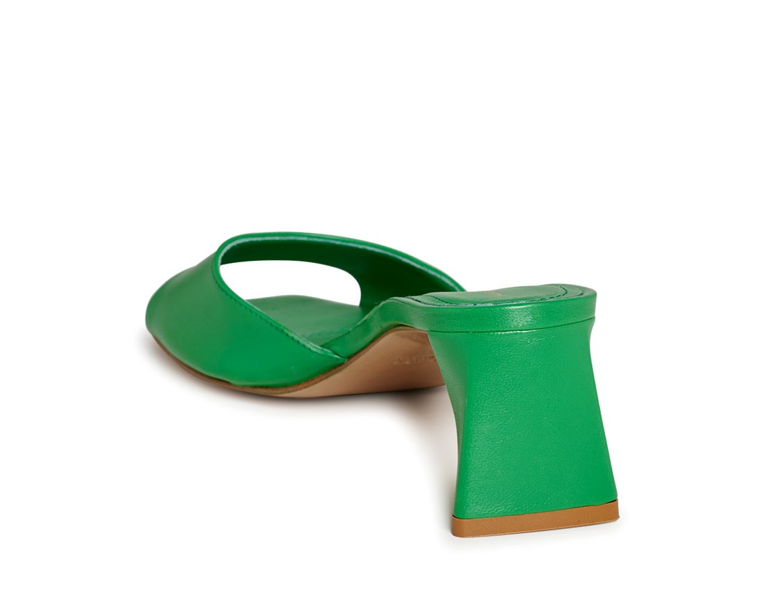Зеленые кожаные мюли - Image 3 of 5