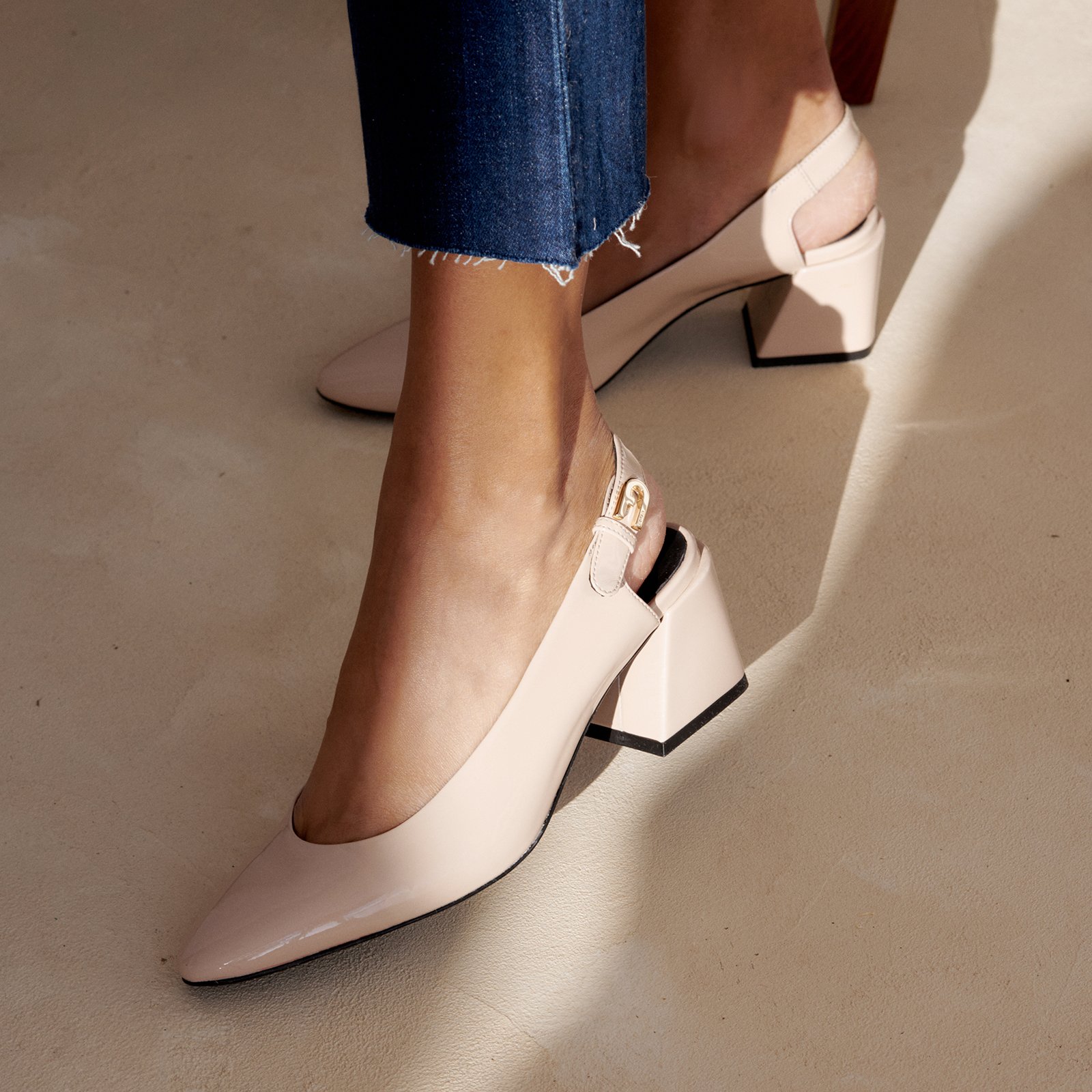 Бежевые кожаные туфли - Image 5 of 5