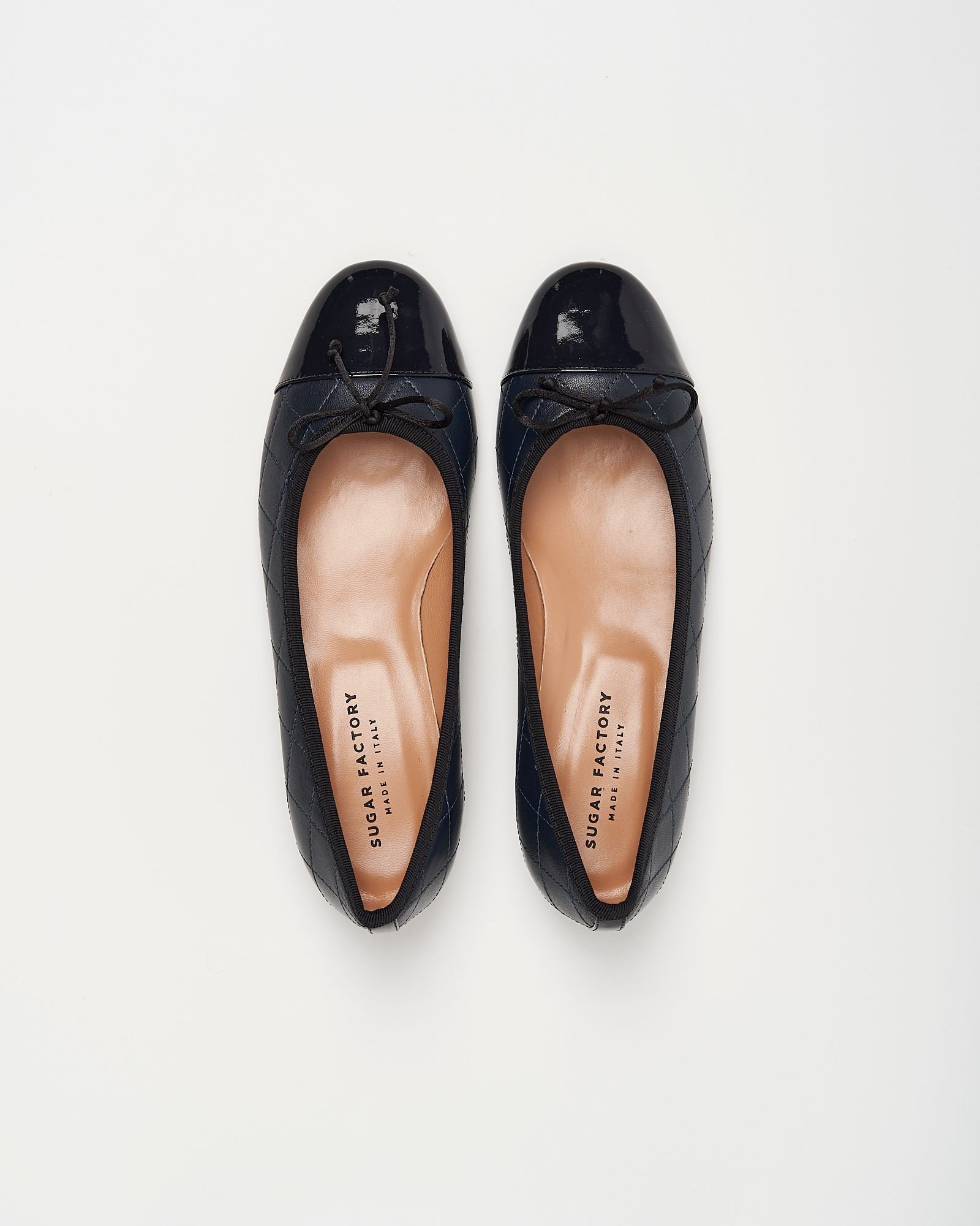 Темно-синие кожаные балетки - Image 4 of 7