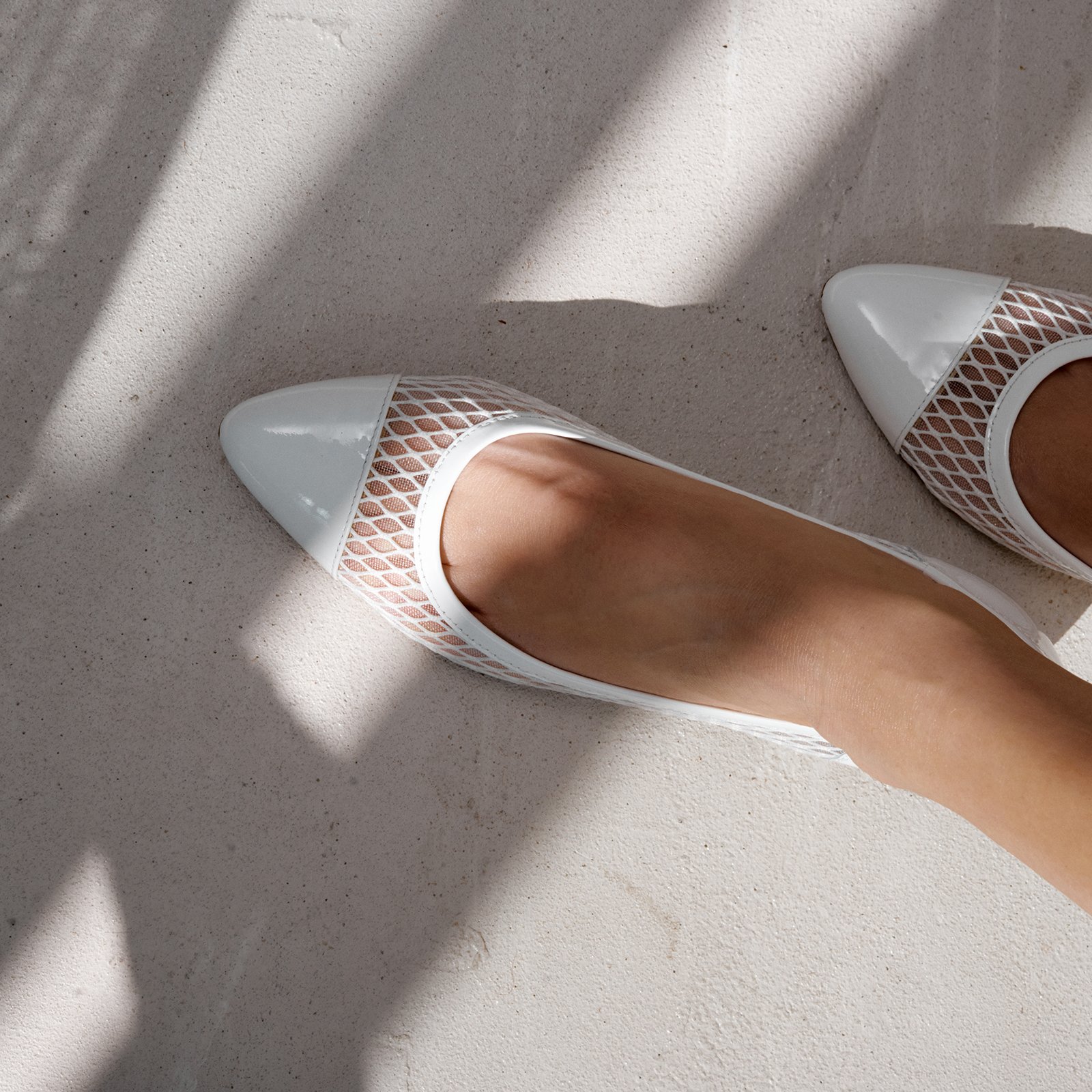 Белые кожаные балетки - Image 5 of 5