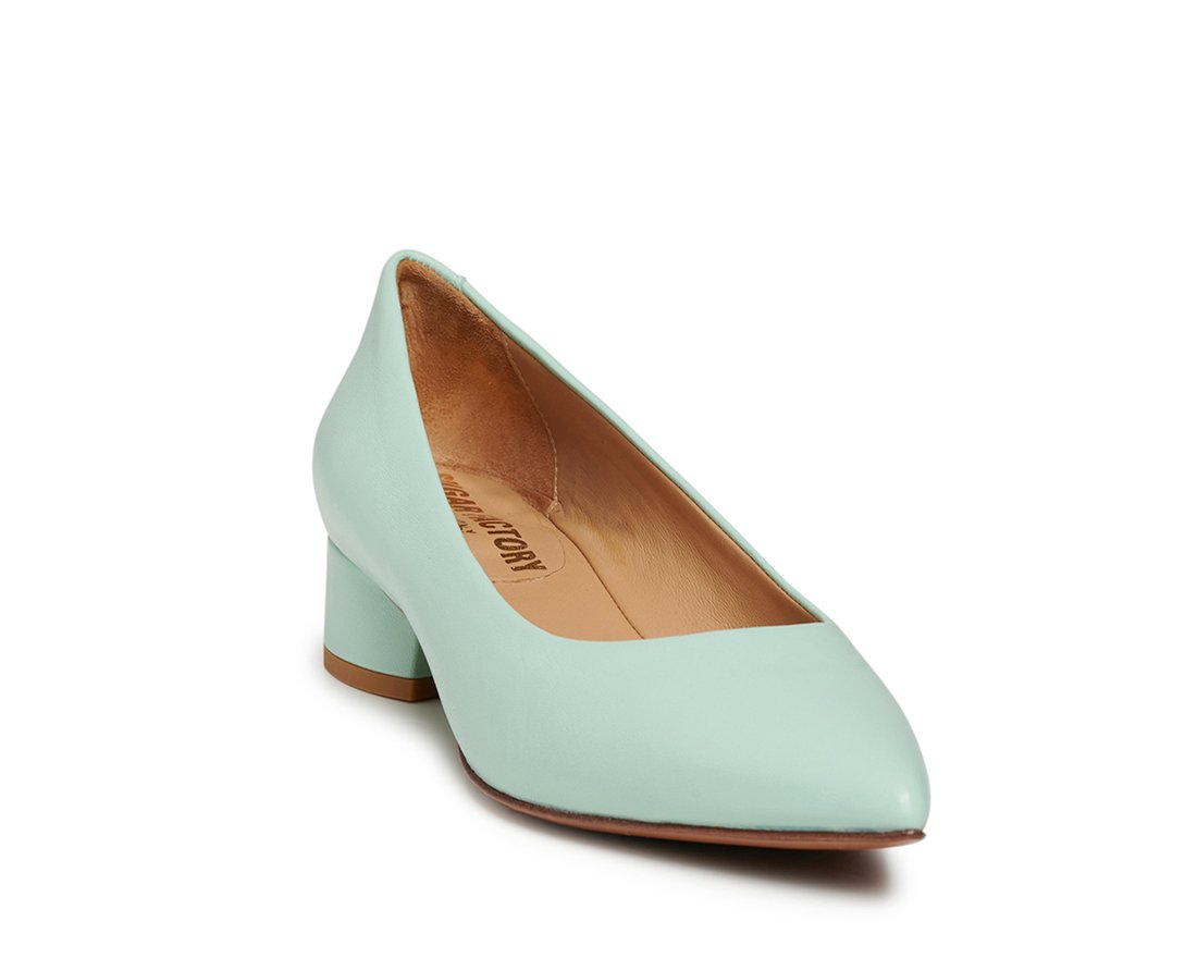 Светло-зеленые кожаные балетки - Image 2 of 5