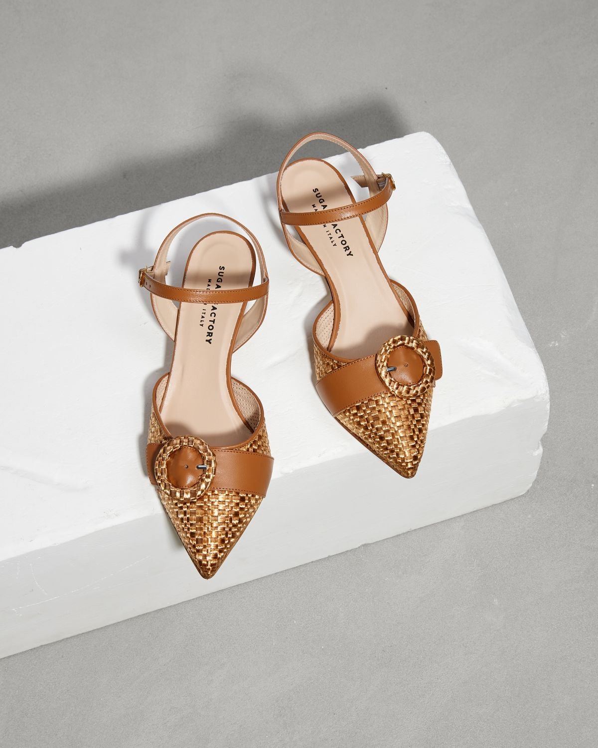 Золотые текстильные туфли - Image 2 of 6