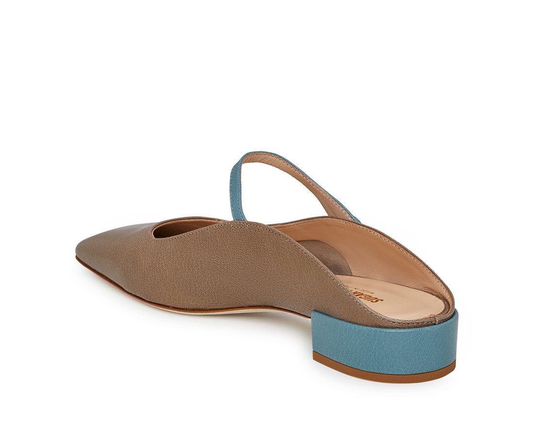 Темно - бежевые кожаные туфли - Image 3 of 4