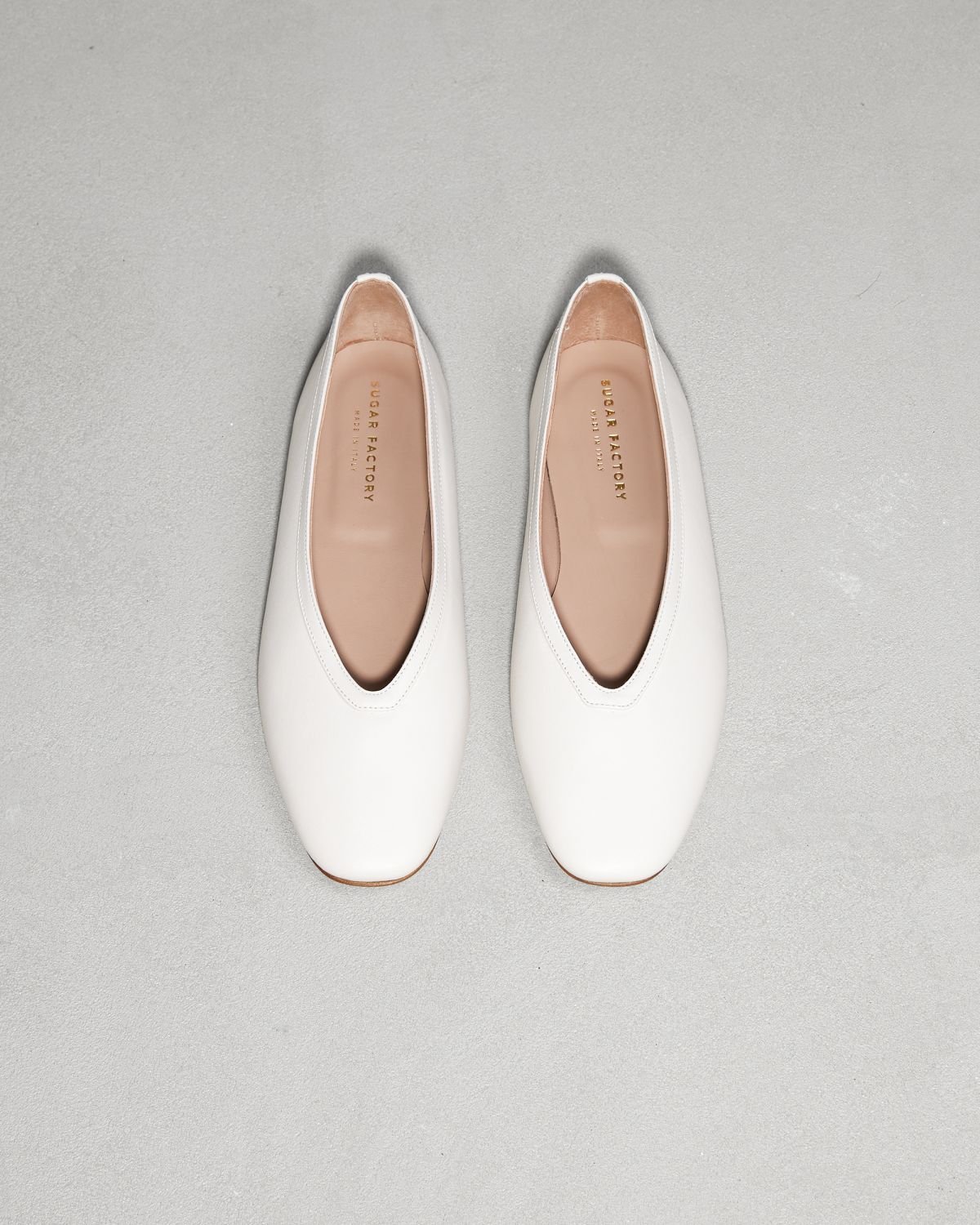 Белые кожаные балетки - Image 2 of 4