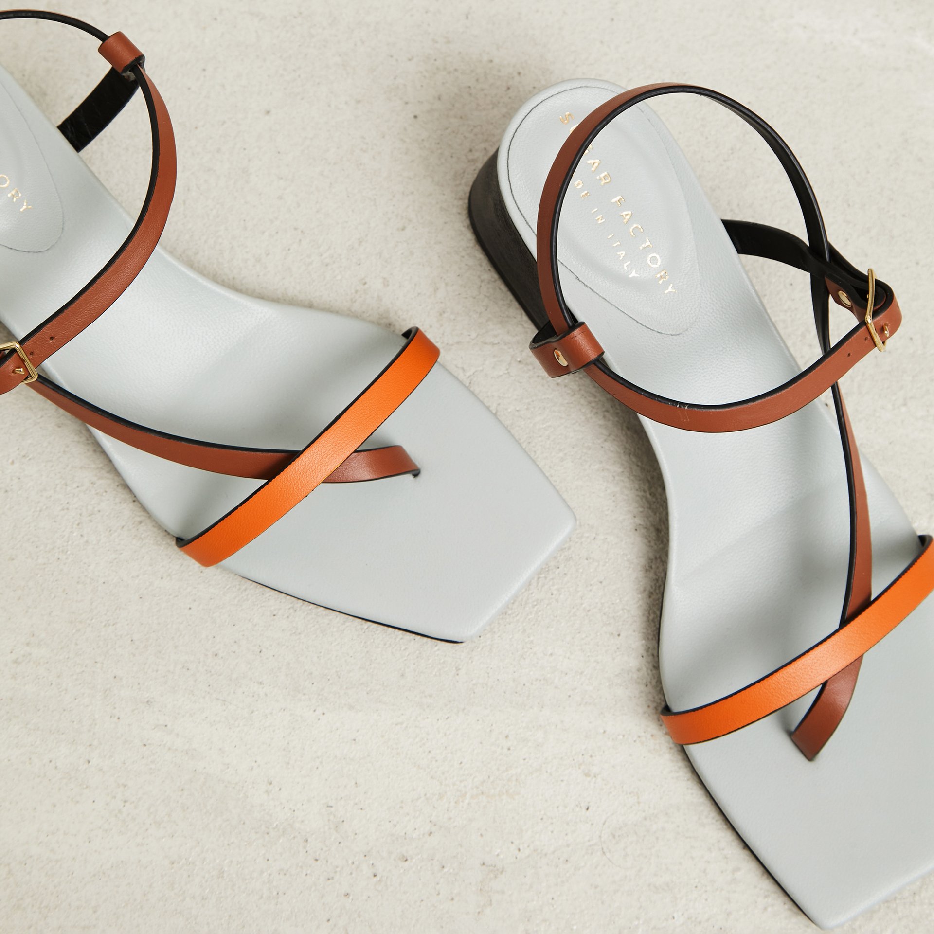 Коричневые кожаные босоножки - Image 2 of 4