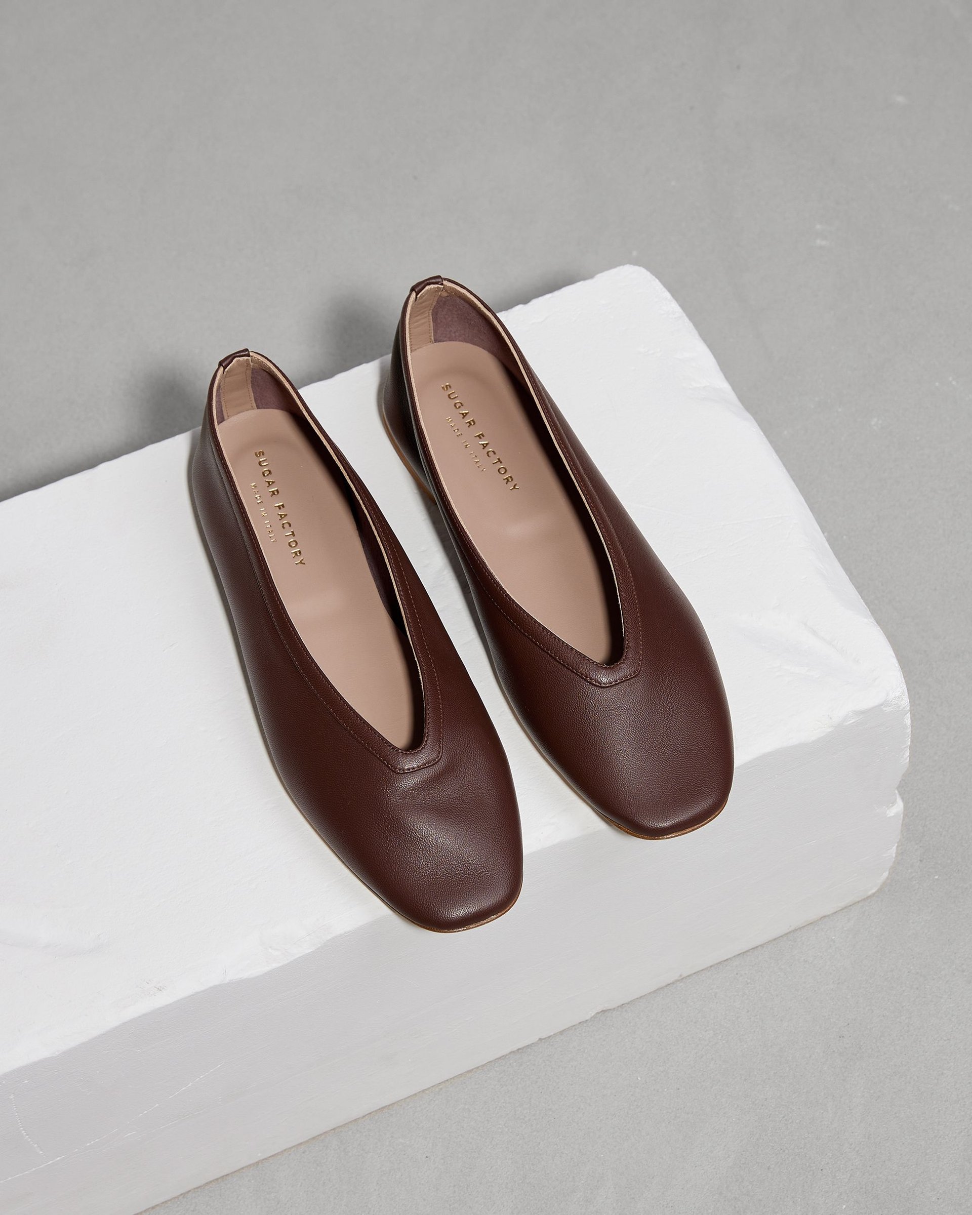 Коричневые кожаные балетки - Image 2 of 6