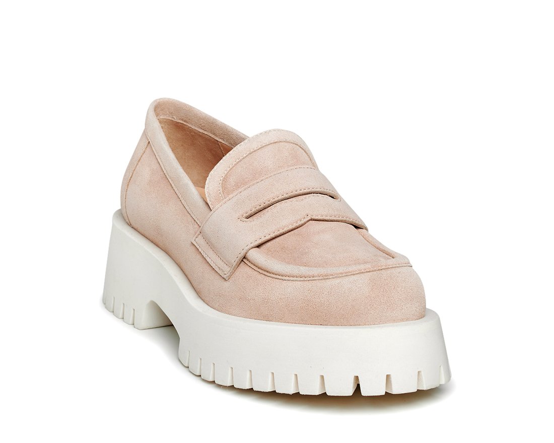 Бежевые замшевые лоферы - Image 2 of 5