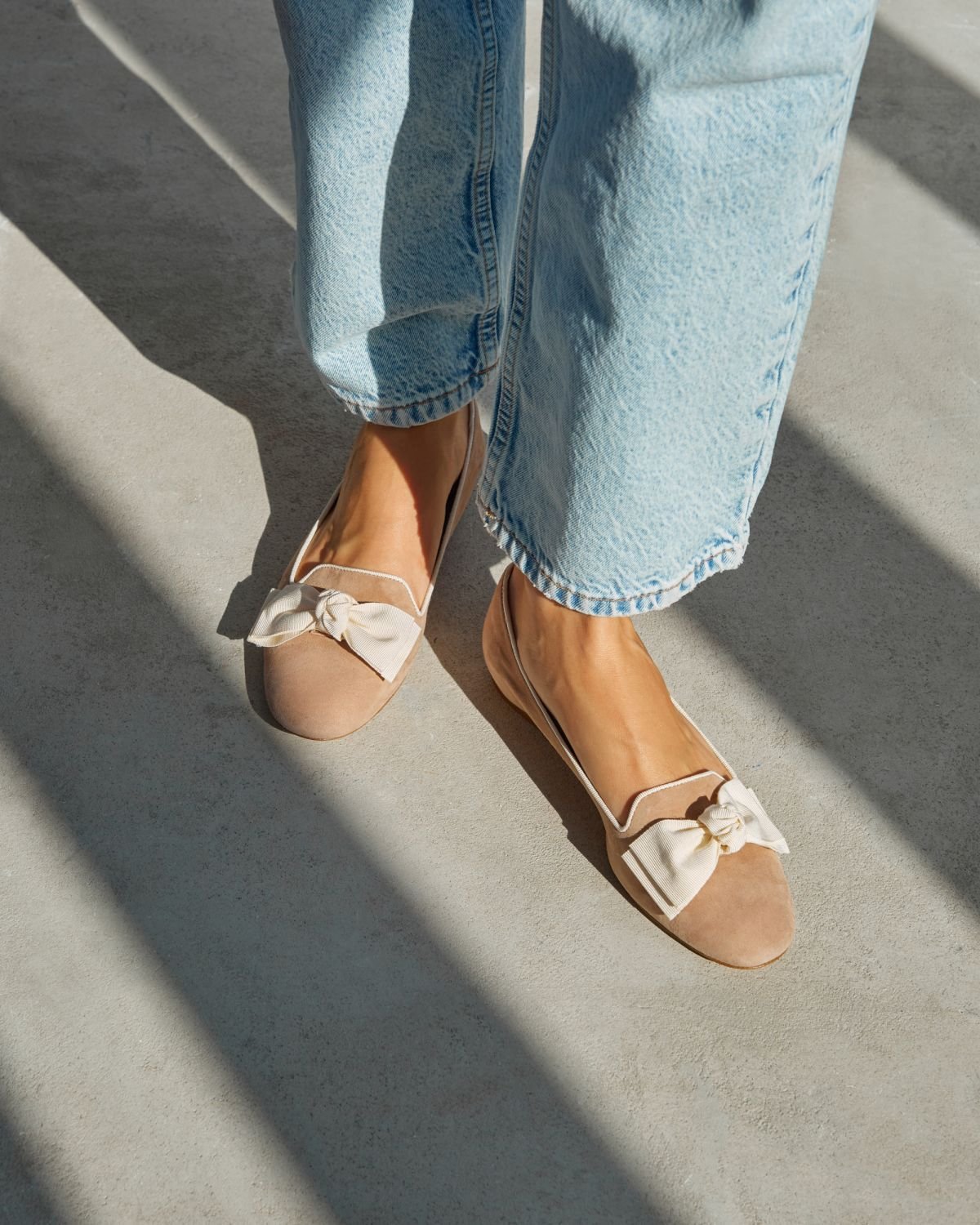 Бежевые замшевые балетки - Image 5 of 6